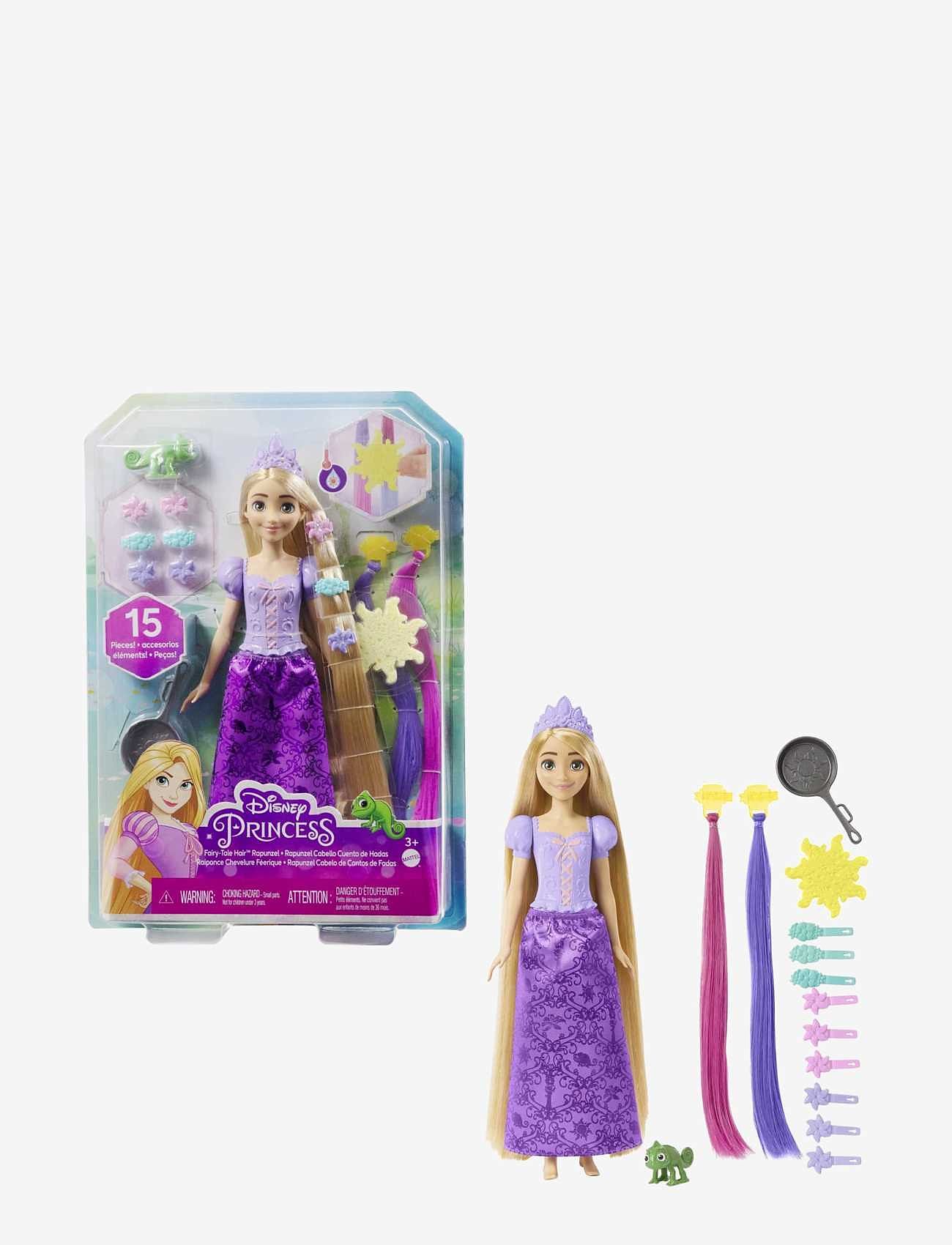 Disney Princess - Disney Princess Fairy-Tale Hair Rapunzel Doll and 10+ Hairstyling Accessories, Plus Color Change - multi color - 0