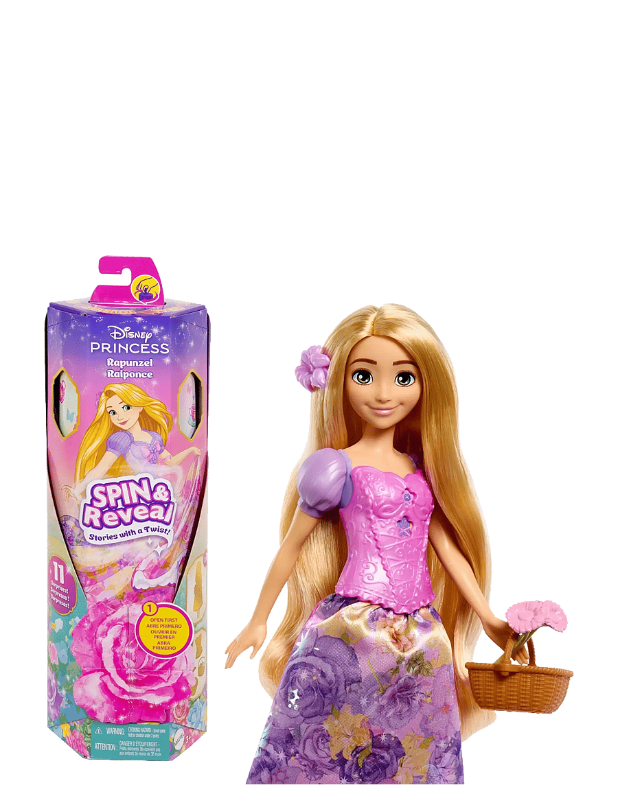 Disney Princess - Disney Princess Spin & Reveal Rapunzel Fashion Doll & Accessories with 11 Surprises - puppen - multicolor - 1