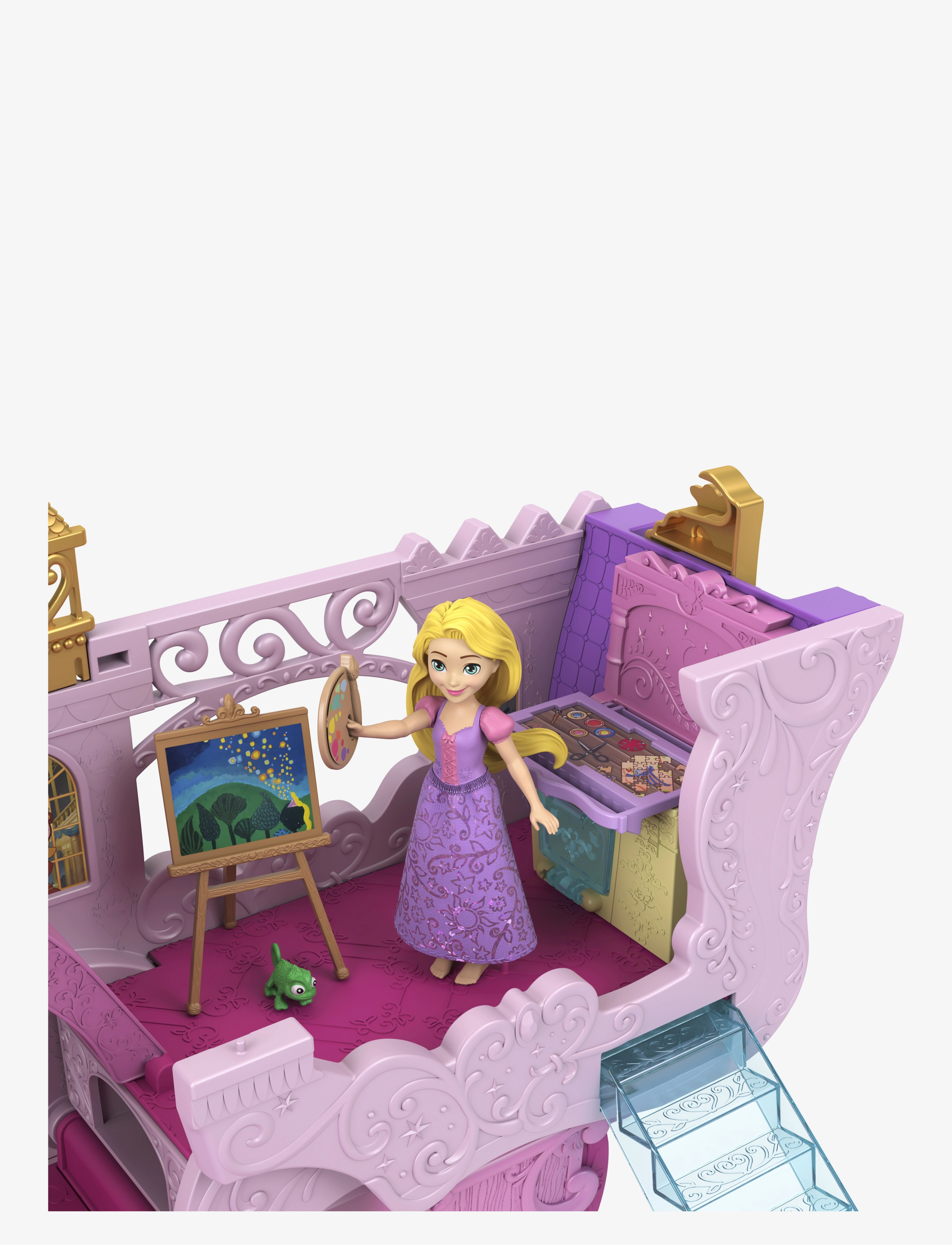 Disney Princess - Disney Princess Carriage to Castle Transforming Playset with Aurora Small Doll, 4 Figures & 3 Levels - presentidéer - multicolor - 5