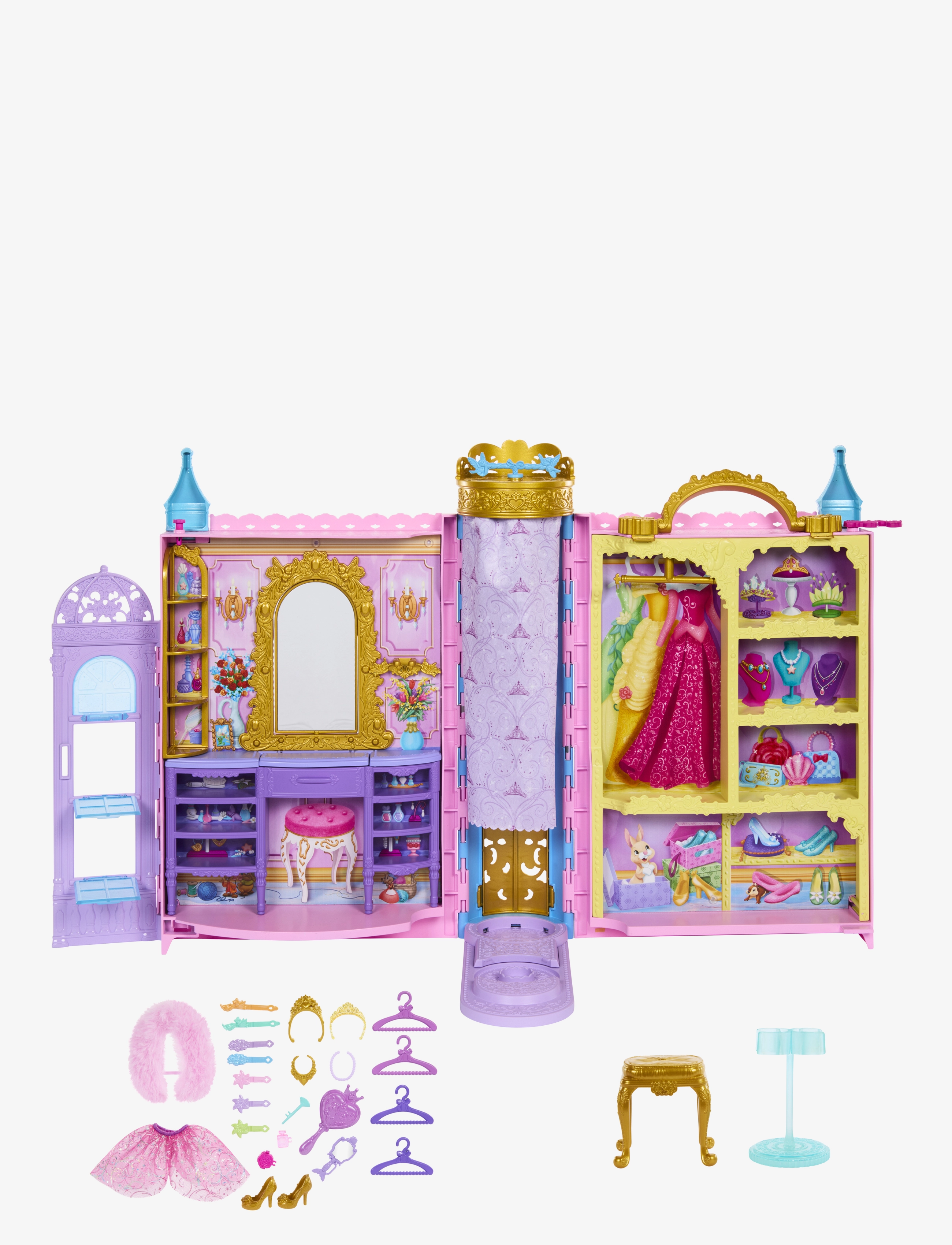 Disney Princess Disney Princess Ready For The Ball Closet With Fashions, Accessories, & Storage, Opens 2 Feet Wide, One Size, Multi/patterned, Dukker