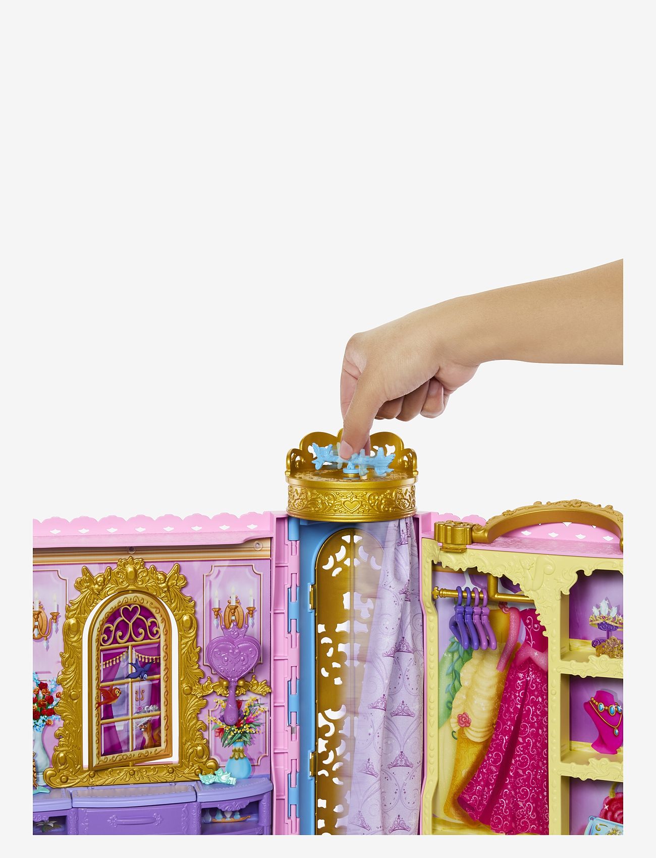 Disney Princess - Disney Princess Ready for the Ball Closet with Fashions, Accessories, & Storage, Opens 2 Feet Wide - dukkehuse - multicolor - 2