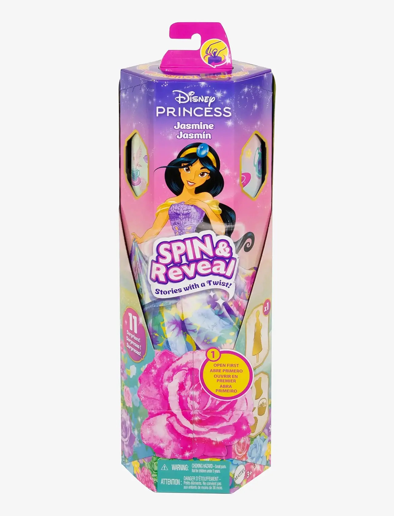 Disney Princess - Disney Princess Spin & Reveal Jasmine Fashion Doll & Accessories with 11 Surprises - dockor - multi color - 3
