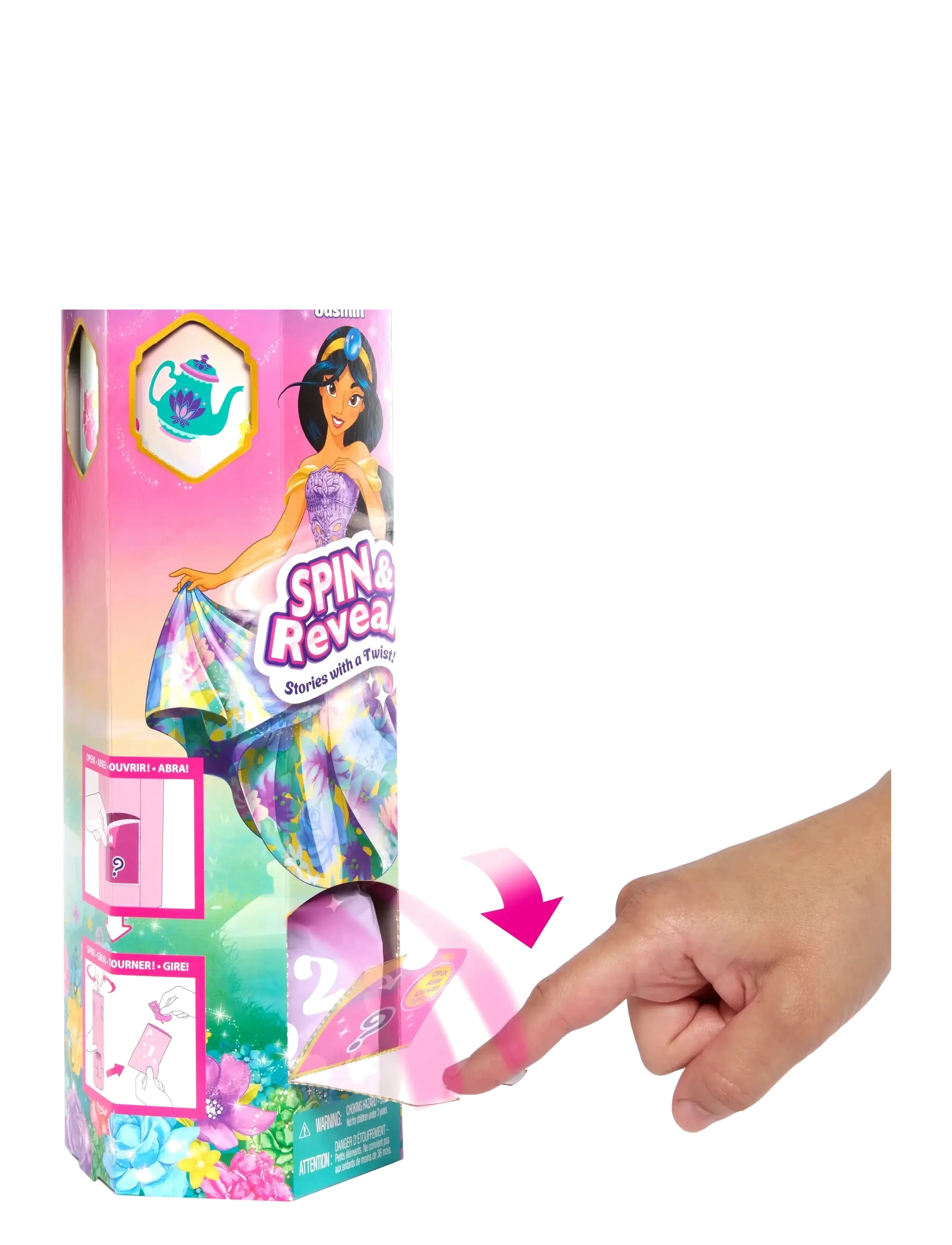 Disney Princess - Disney Princess Spin & Reveal Jasmine Fashion Doll & Accessories with 11 Surprises - dockor - multi color - 4