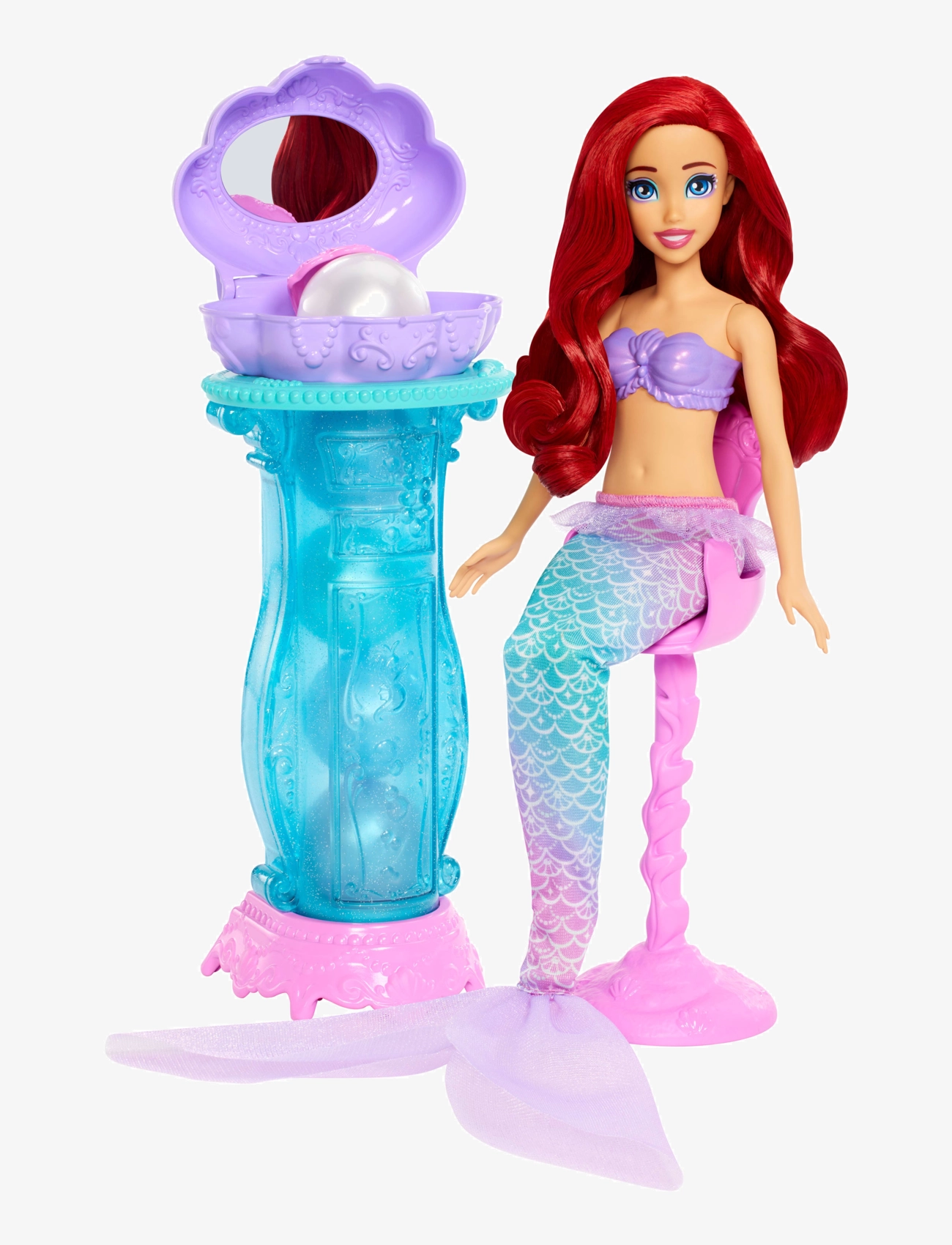Disney Princess - Disney Princess Ariel Vanity Pop Mermaid Fashion Doll & Vanity with 5 Pop-Up Surprises - dockor - multi color - 1