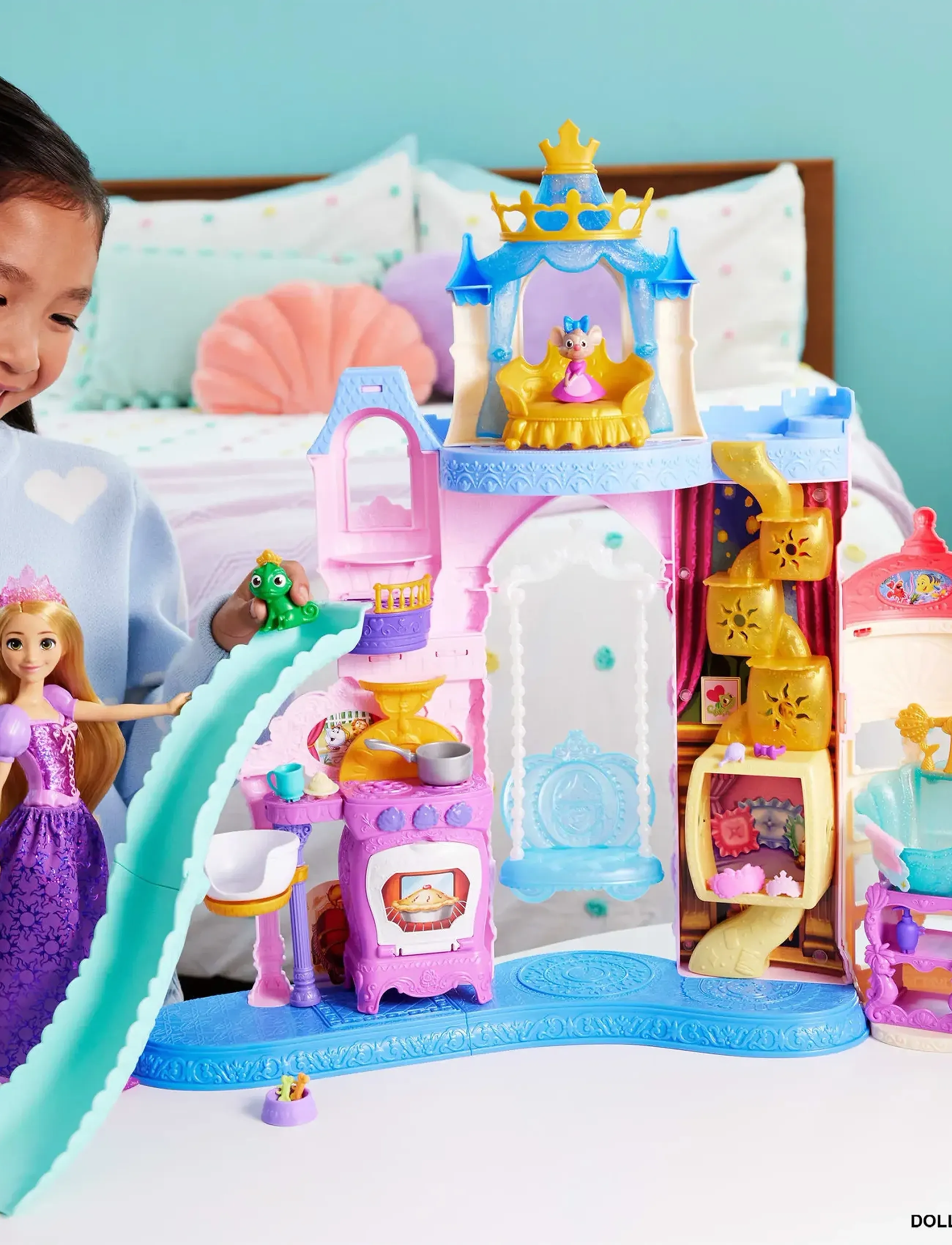 Disney Princess - Disney Princess Pet Palace Playset with 7 Play Areas, 3 Animal Friends & 20+ Furniture & Accy - leikfangasett - multi color - 0