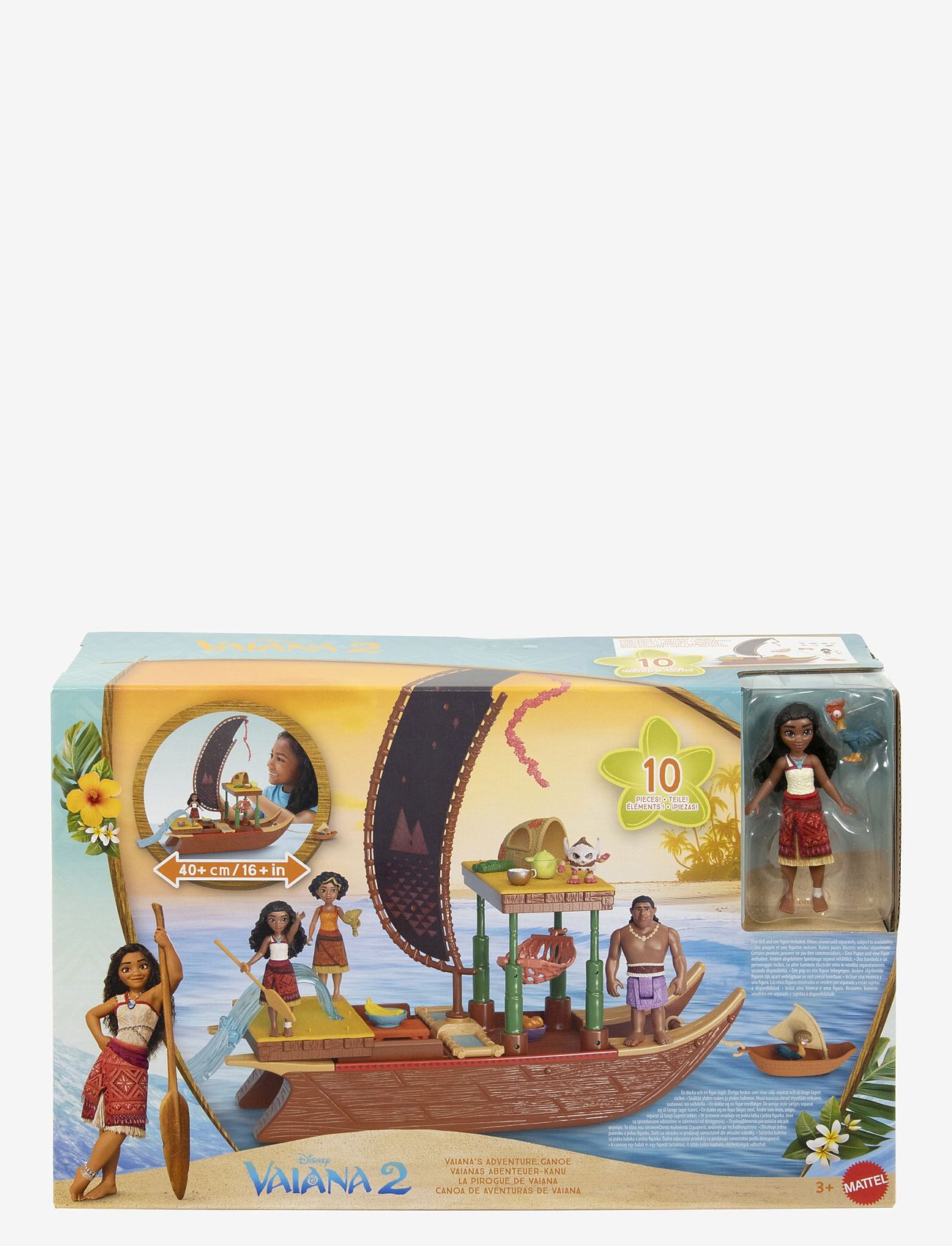 Disney Princess - Disney Vaiana 2 Toys, Vaiana’s Adventure Canoe Playset with 1 Small Doll, 1 Canoe & 10 Accessories - spiel-sets - multicolor - 0