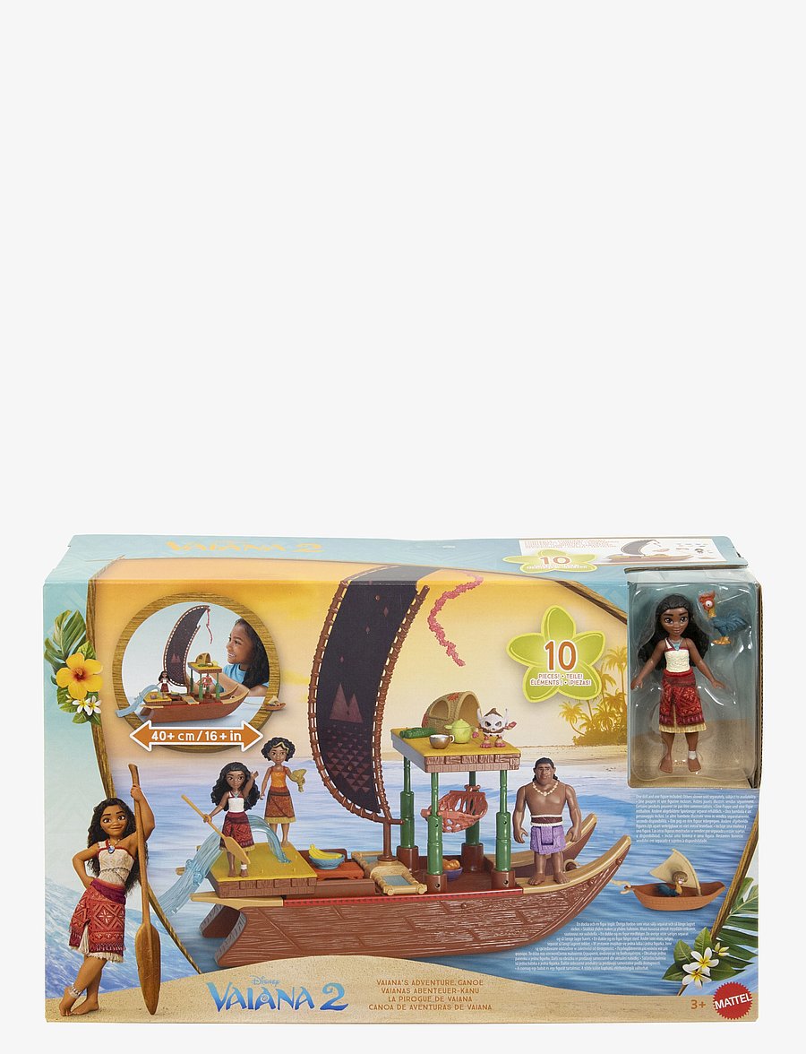 Disney Princess - Disney Vaiana 2 Toys, Vaiana’s Adventure Canoe Playset with 1 Small Doll, 1 Canoe & 10 Accessories - leikfangasett - multicolor - 0