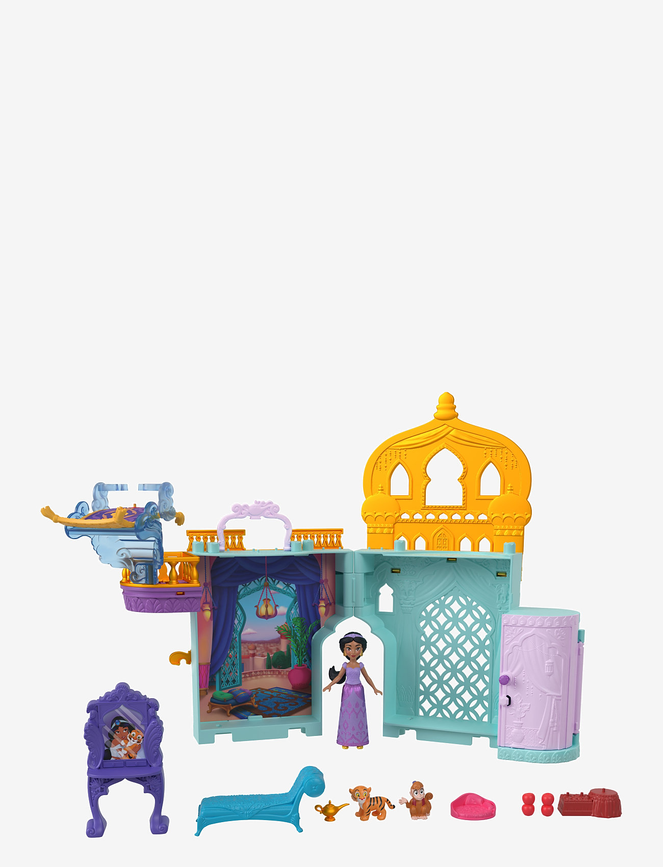 Disney Princess - Disney Princess Jasmine Stacking Castle Doll House with Small Doll, Inspired by Disney Movie Aladdin - lekset - multi color - 0