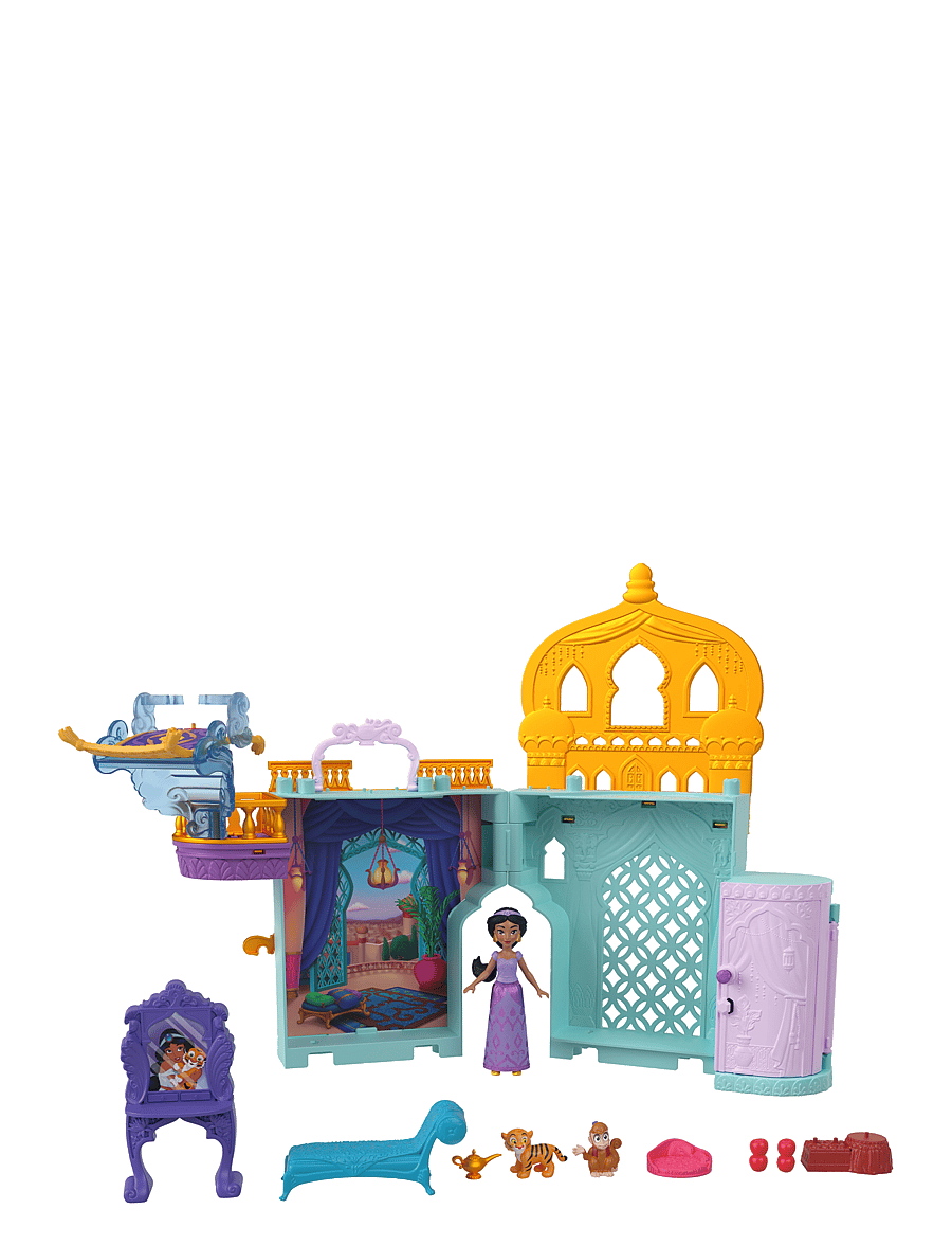Disney Princess - Disney Princess Jasmine Stacking Castle Doll House with Small Doll, Inspired by Disney Movie Aladdin - mängukomplektid - multi color - 0
