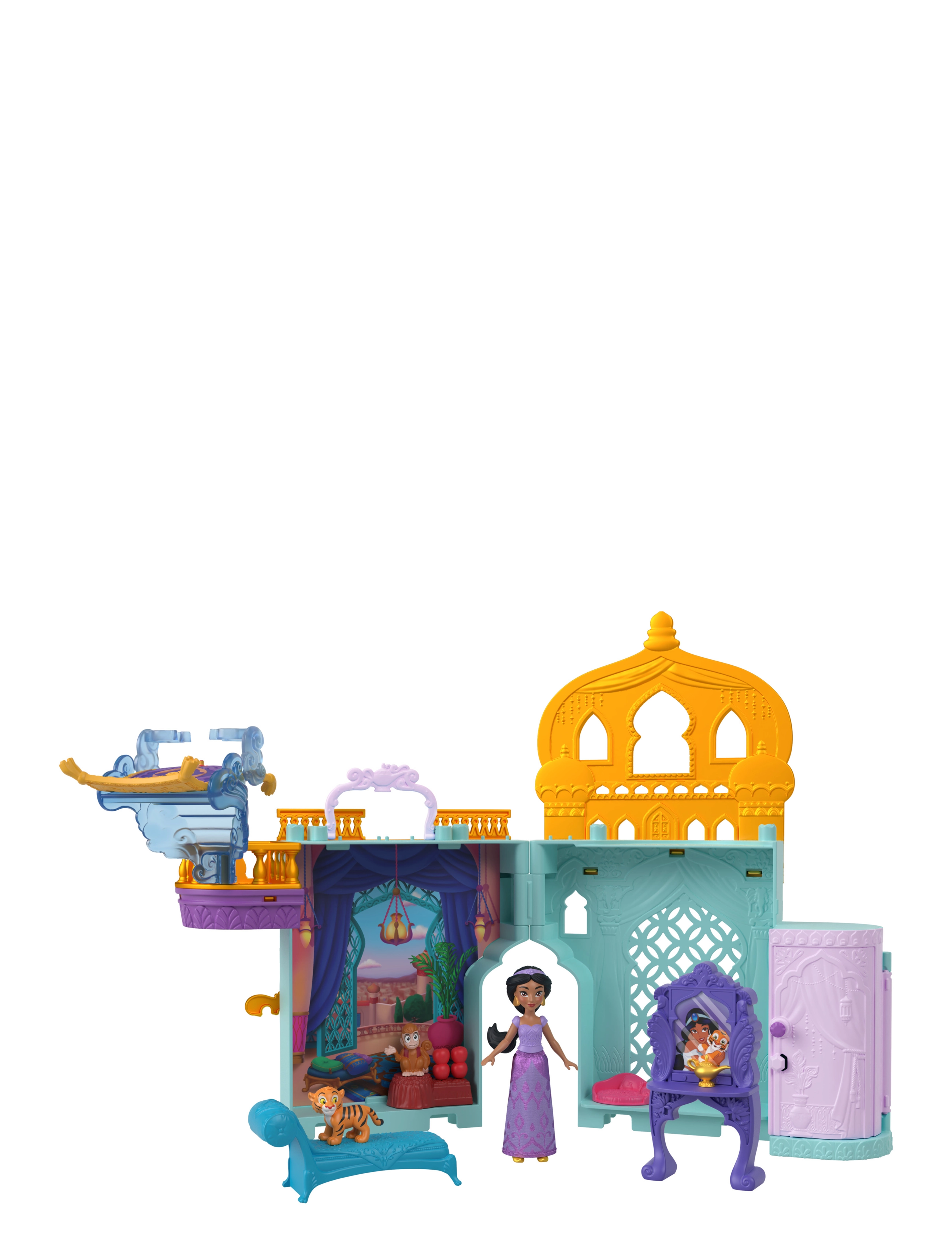 Disney Princess - Disney Princess Jasmine Stacking Castle Doll House with Small Doll, Inspired by Disney Movie Aladdin - speelgoedsets - multi color - 2