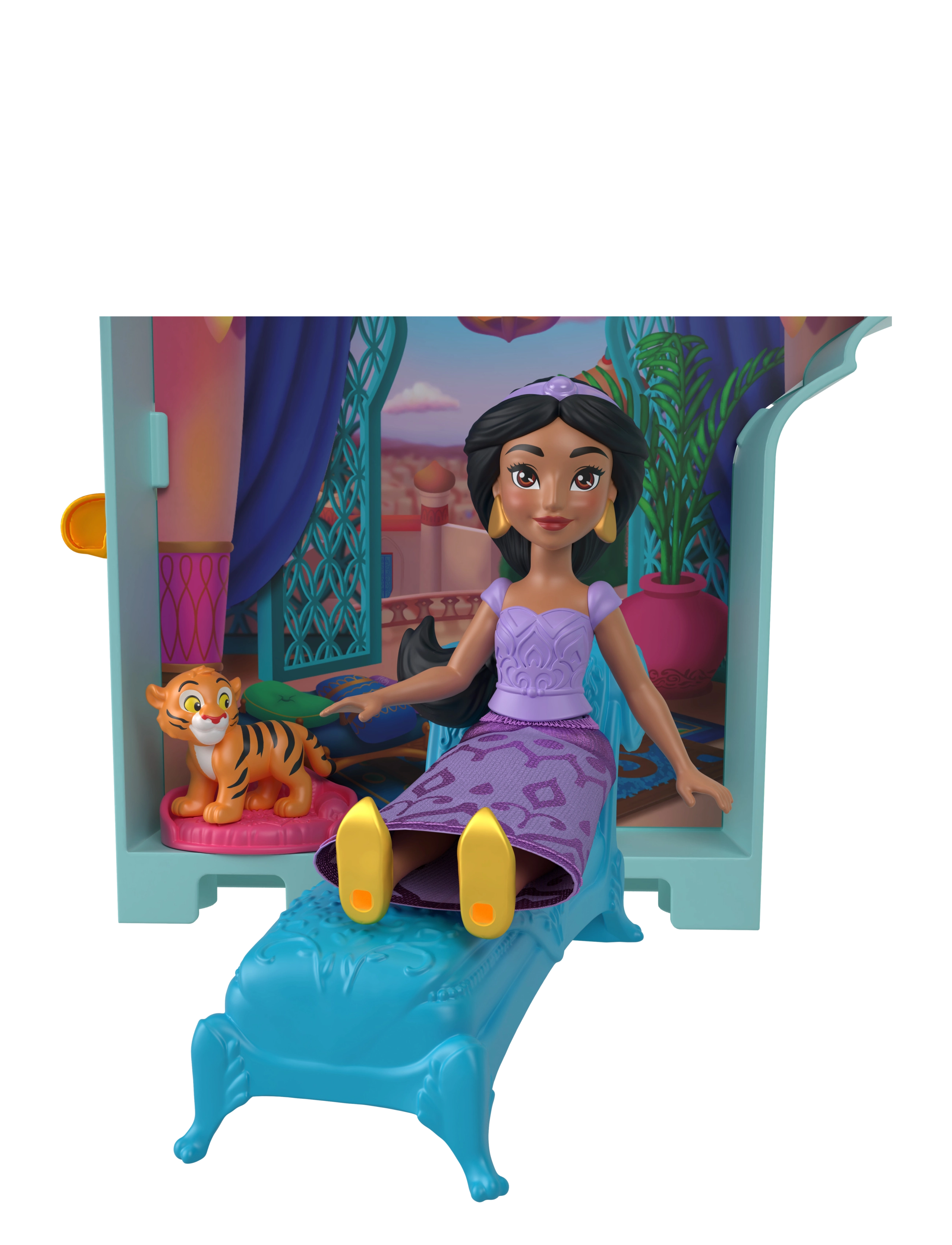 Disney Princess - Disney Princess Jasmine Stacking Castle Doll House with Small Doll, Inspired by Disney Movie Aladdin - speelgoedsets - multi color - 3