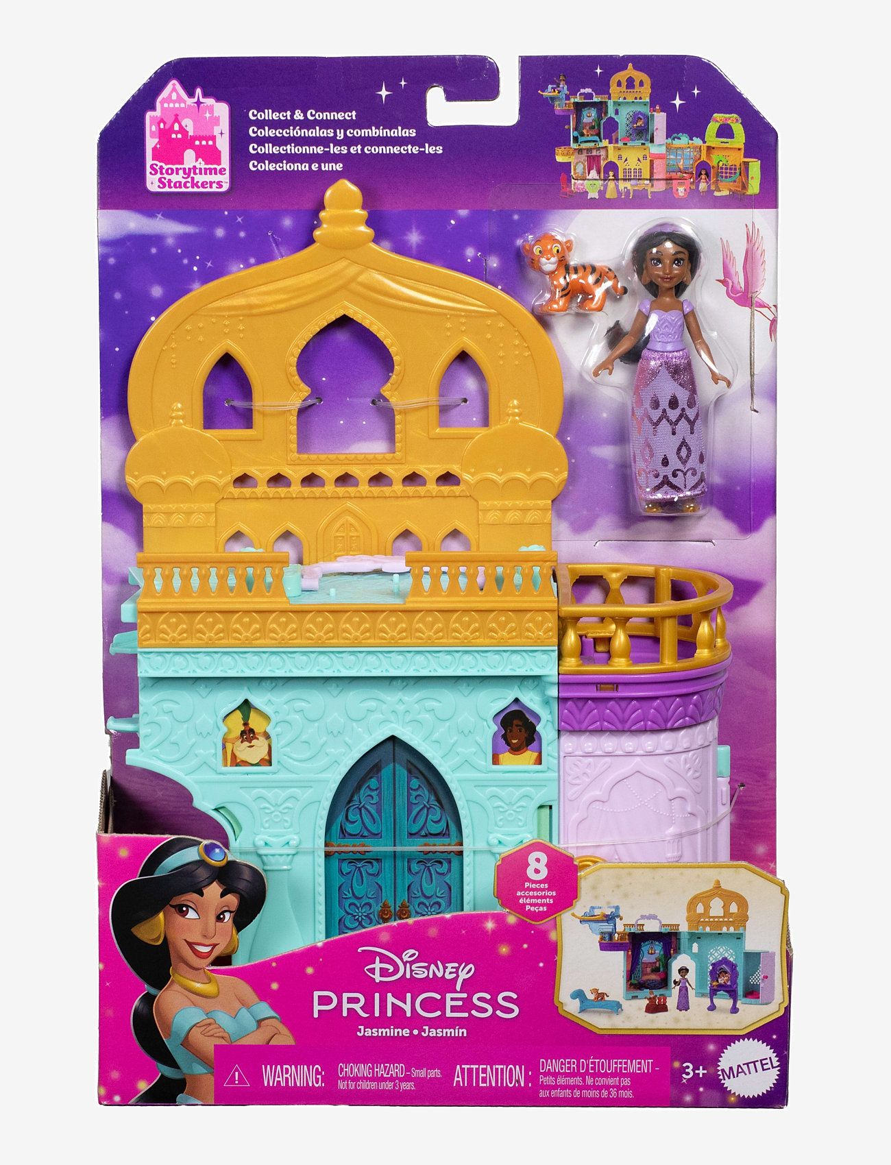 Disney Princess - Disney Princess Jasmine Stacking Castle Doll House with Small Doll, Inspired by Disney Movie Aladdin - lekset - multi color - 5