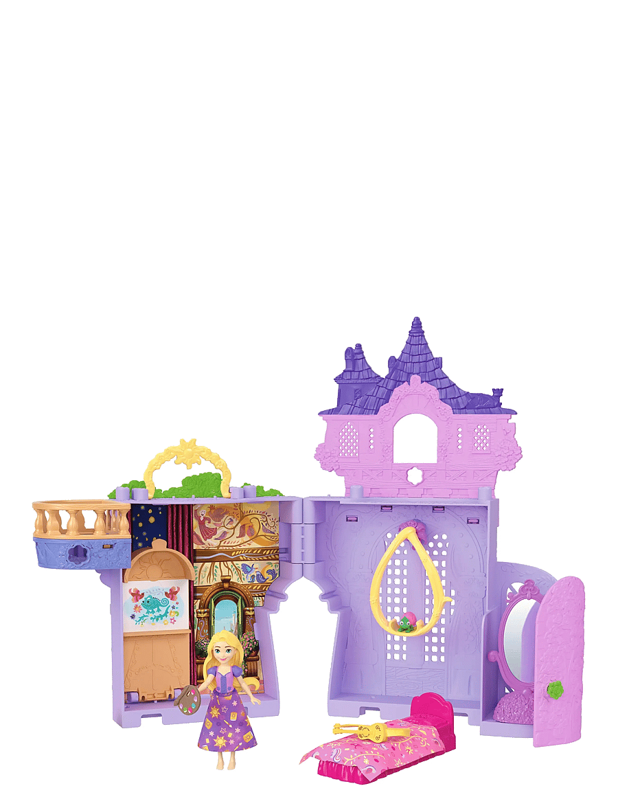 Disney Princess - Disney Princess Rapunzel Storytime Stackers Doll House, Small Doll, Pascal Figure & 7 Accessories - spiel-sets - multi color - 1