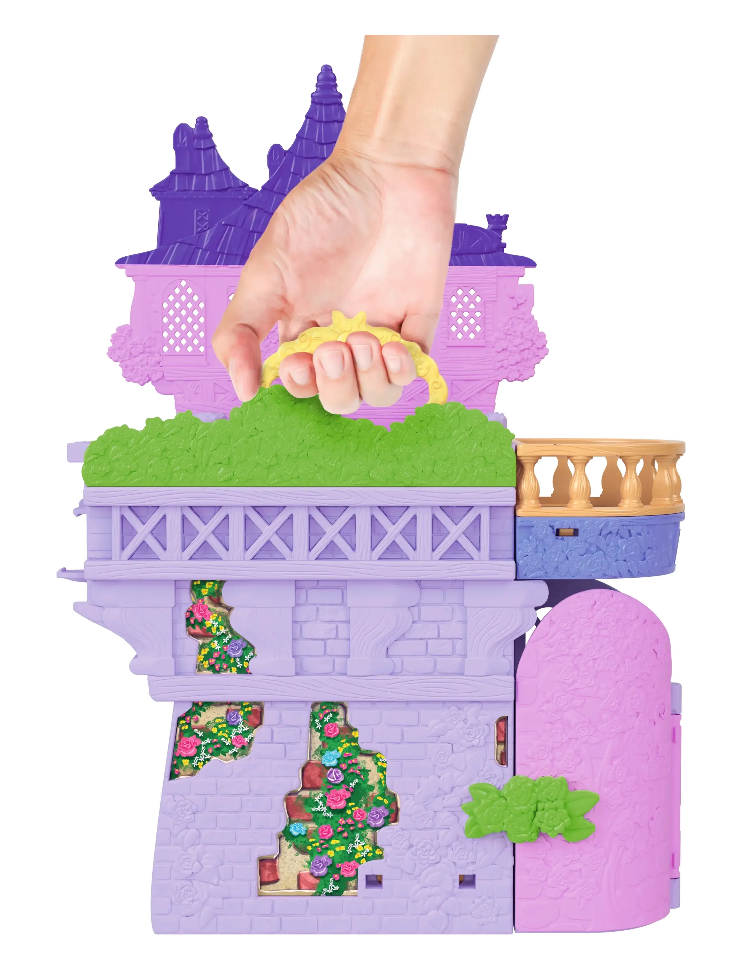 Disney Princess - Disney Princess Rapunzel Storytime Stackers Doll House, Small Doll, Pascal Figure & 7 Accessories - lekset - multi color - 2