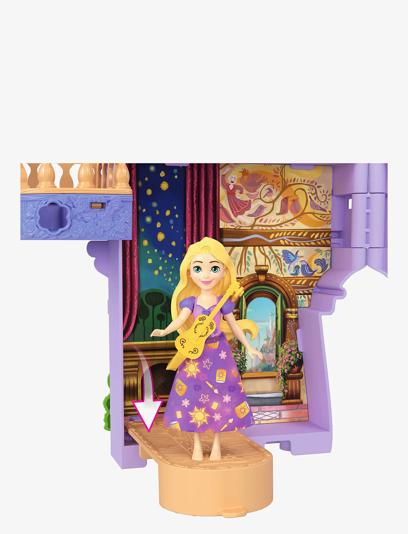 Disney Princess - Disney Princess Rapunzel Storytime Stackers Doll House, Small Doll, Pascal Figure & 7 Accessories - legesæt - multi color - 3