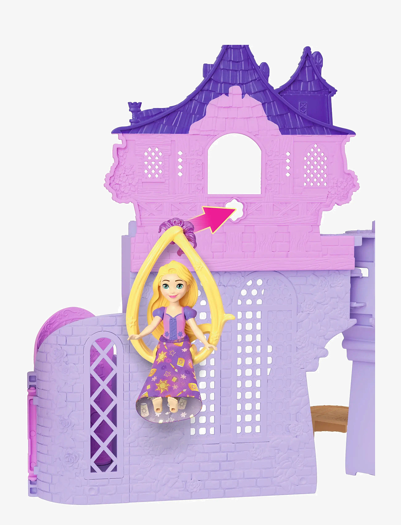 Disney Princess - Disney Princess Rapunzel Storytime Stackers Doll House, Small Doll, Pascal Figure & 7 Accessories - legesæt - multi color - 4