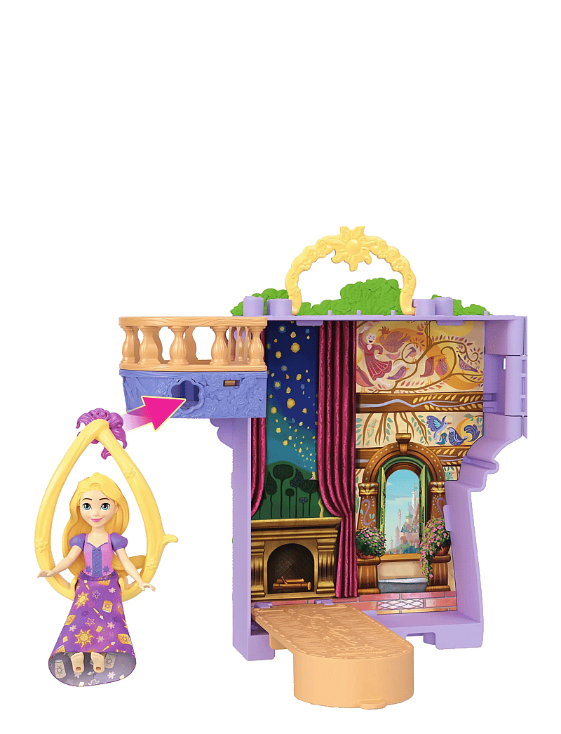 Disney Princess - Disney Princess Rapunzel Storytime Stackers Doll House, Small Doll, Pascal Figure & 7 Accessories - mängukomplektid - multi color - 5