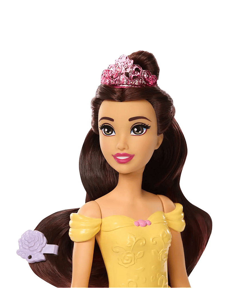 Disney Princess - Disney Princess Bathe & Brush Belle Fashion Doll & Dog Figure with Color Change & Accessories - dúkkur - multi color - 1