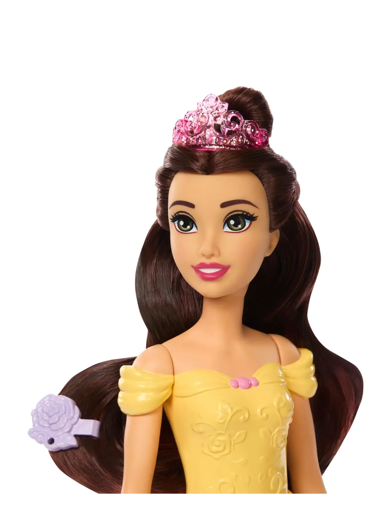 Disney Princess - Disney Princess Bathe & Brush Belle Fashion Doll & Dog Figure with Color Change & Accessories - dockor - multi color - 1
