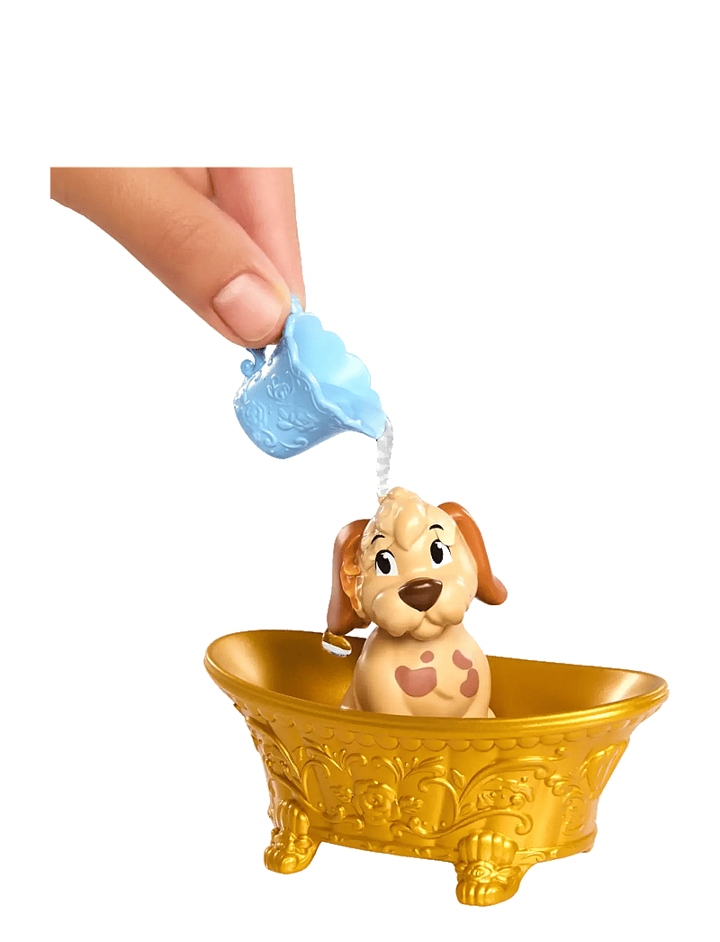 Disney Princess - Disney Princess Bathe & Brush Belle Fashion Doll & Dog Figure with Color Change & Accessories - dúkkur - multi color - 2