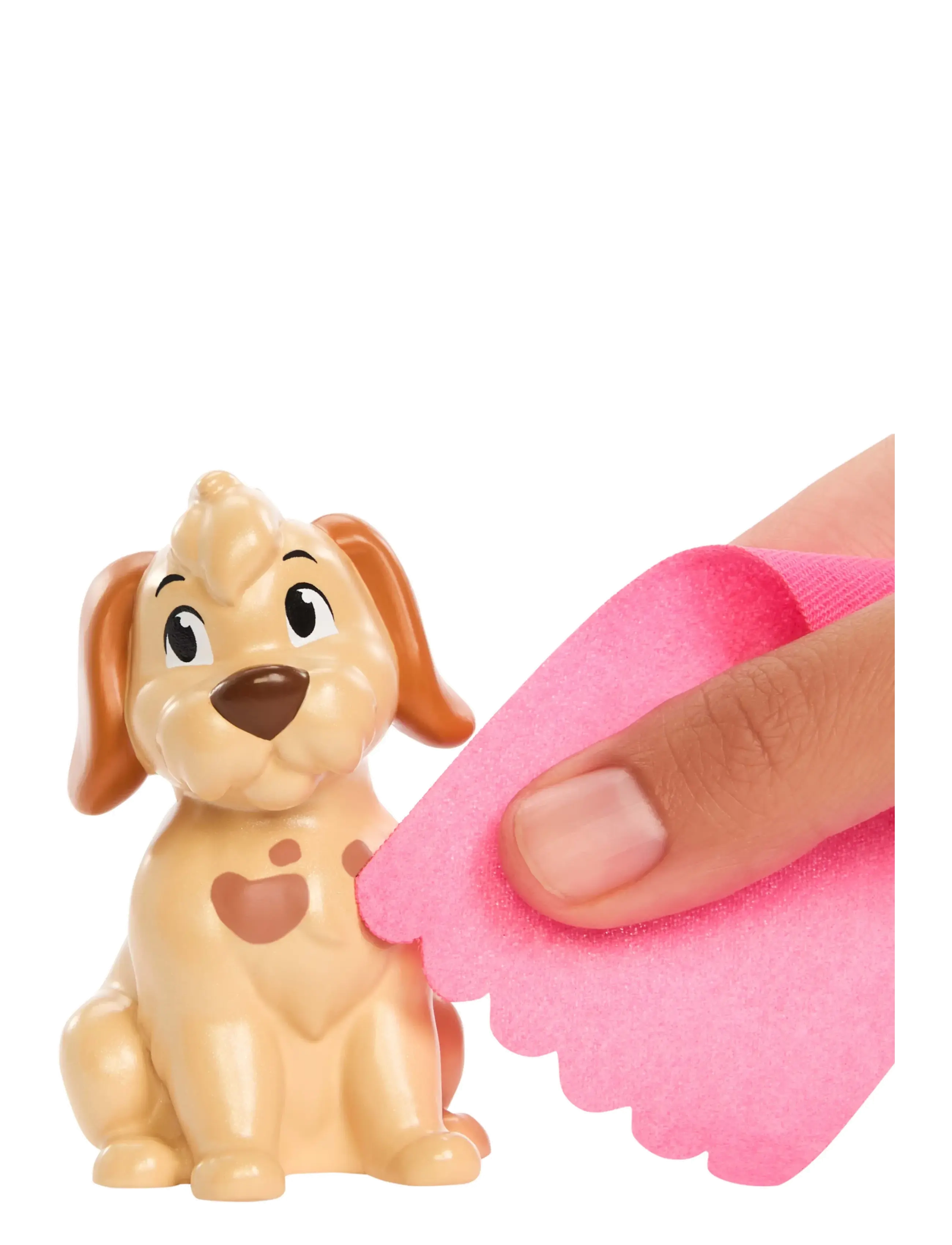Disney Princess - Disney Princess Bathe & Brush Belle Fashion Doll & Dog Figure with Color Change & Accessories - dockor - multi color - 3
