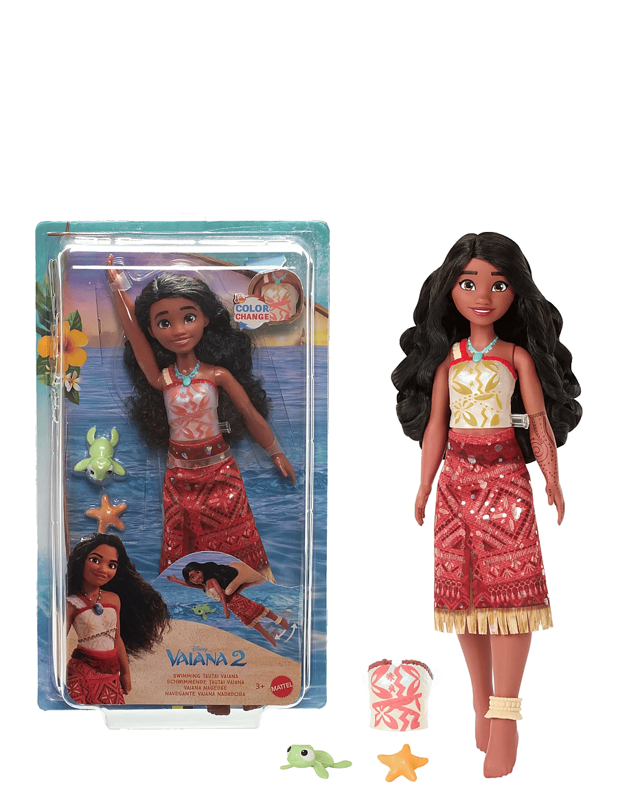 Disney Princess - Disney Vaiana 2 Toys, Swimming Tautai Vaiana Fashion Doll with 2 Accessories & Color-Change Bodice - film- & märchenfiguren - multi color - 1