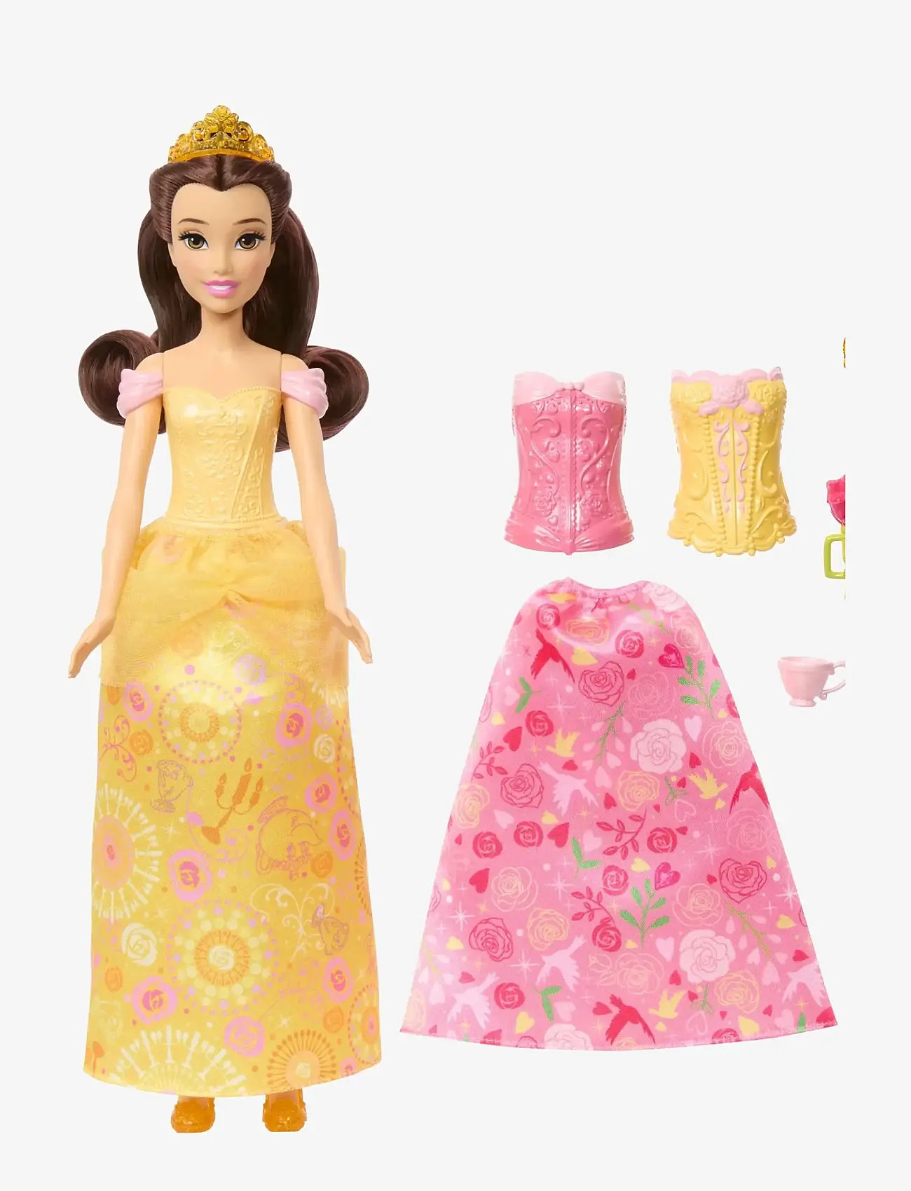 Disney Princess - Disney Princess 2-in-1 Stories Belle Fashion Doll with 2 Snap-On Bodices, 2 Skirts & 9 Accessories - puppen - multicolor - 1