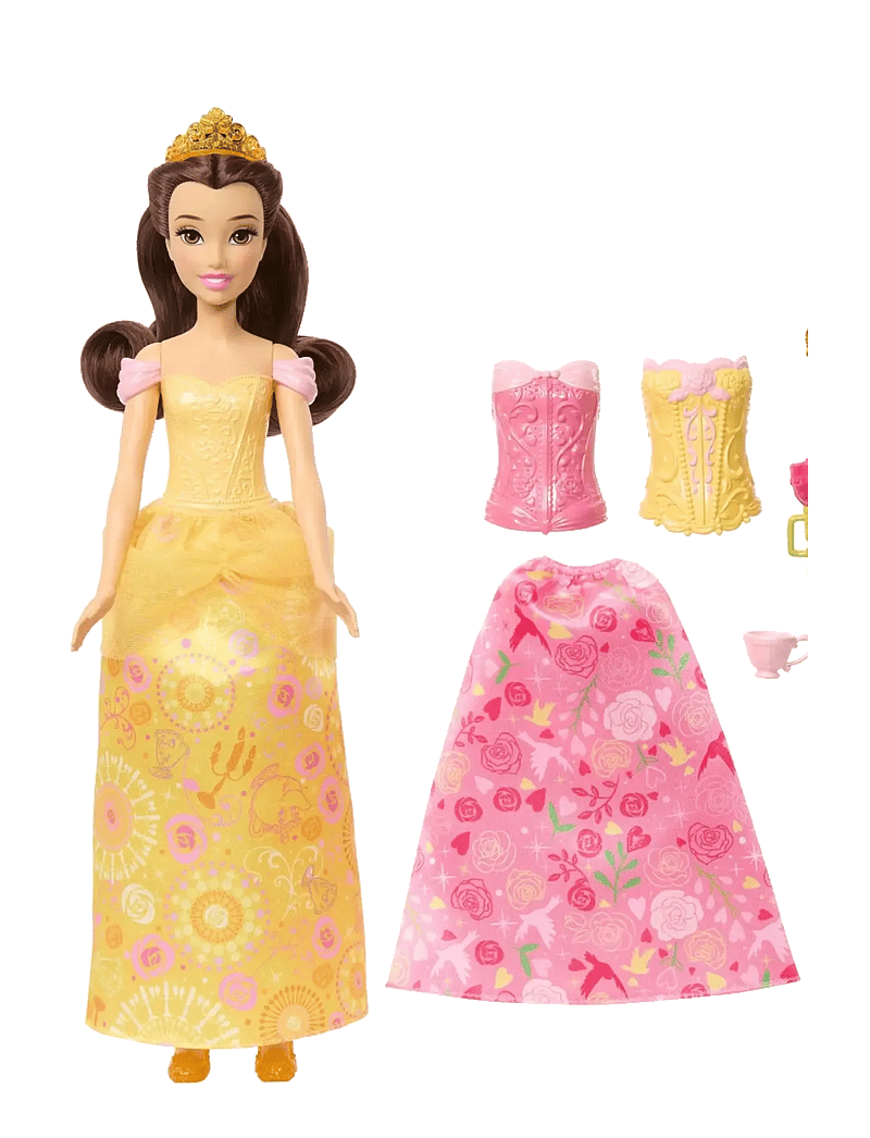 Disney Princess - Disney Princess 2-in-1 Stories Belle Fashion Doll with 2 Snap-On Bodices, 2 Skirts & 9 Accessories - puppen - multicolor - 1