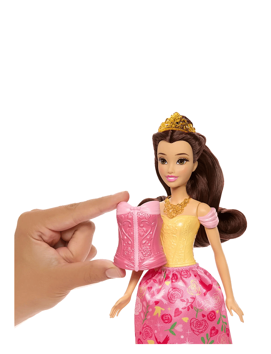 Disney Princess - Disney Princess 2-in-1 Stories Belle Fashion Doll with 2 Snap-On Bodices, 2 Skirts & 9 Accessories - puppen - multicolor - 2