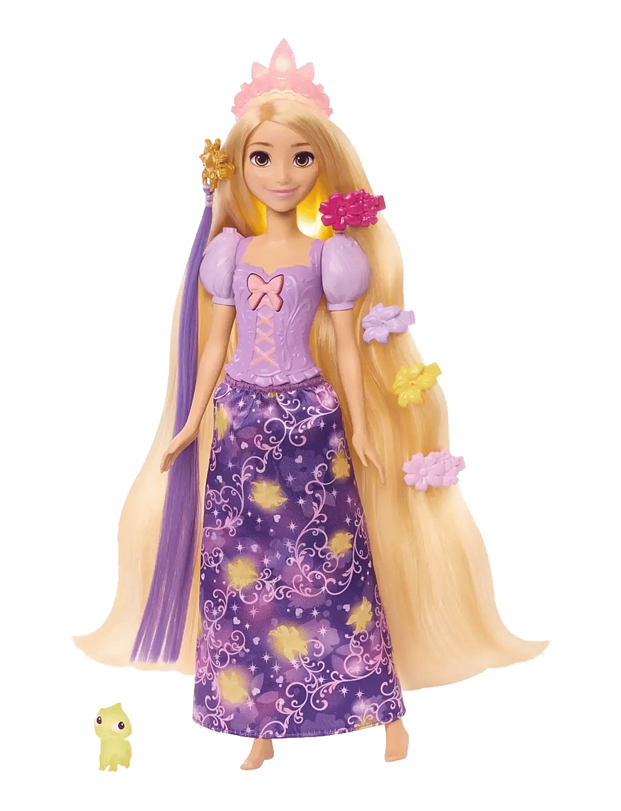 Disney Princess - Disney Princess Light-Up Hair Rapunzel Fashion Doll w/ 5 Ways to Glow, Pascal Figure & 7 Accessories - puppen - multicolor - 1