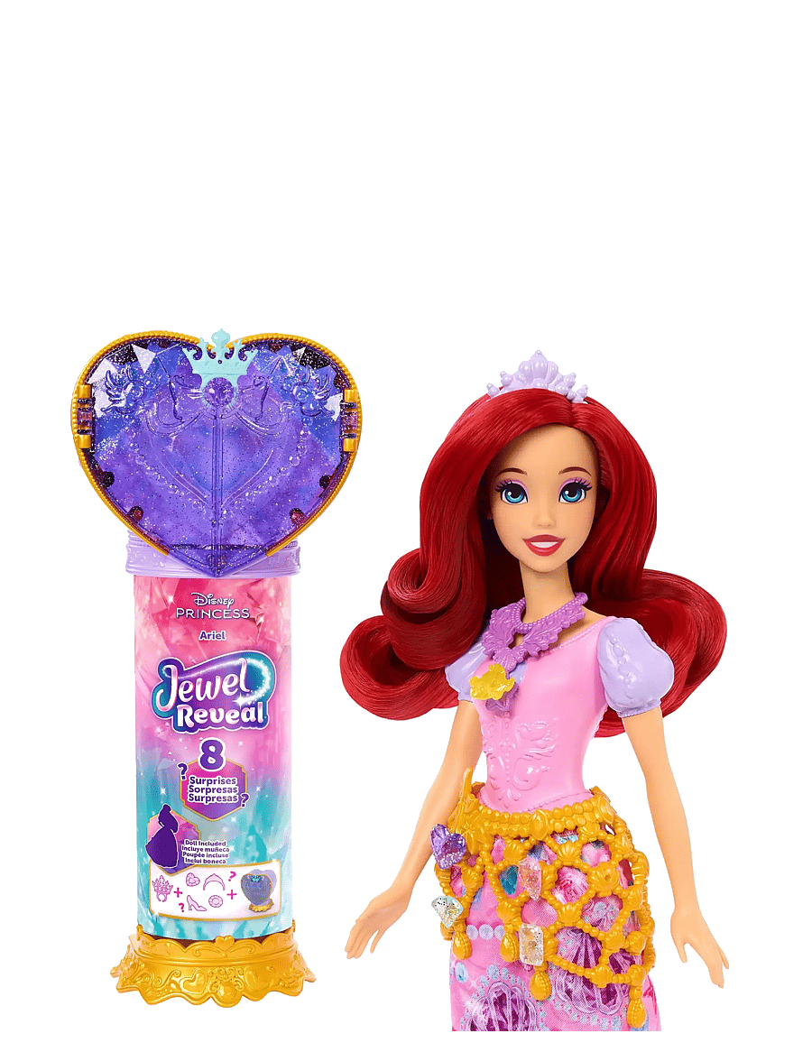 Disney Princess - Disney Princess Jewel Reveal Ariel Fashion Doll w/ 8 Surprises Including Gem Box & 10 Accessories - puppen - multicolor - 0
