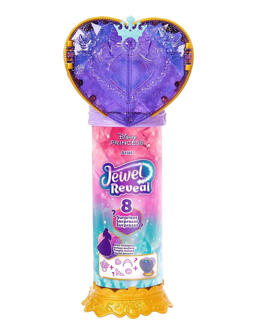 Disney Princess - Disney Princess Jewel Reveal Ariel Fashion Doll w/ 8 Surprises Including Gem Box & 10 Accessories - puppen - multicolor - 3