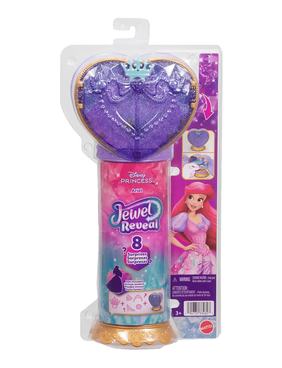 Disney Princess - Disney Princess Jewel Reveal Ariel Fashion Doll w/ 8 Surprises Including Gem Box & 10 Accessories - puppen - multicolor - 4