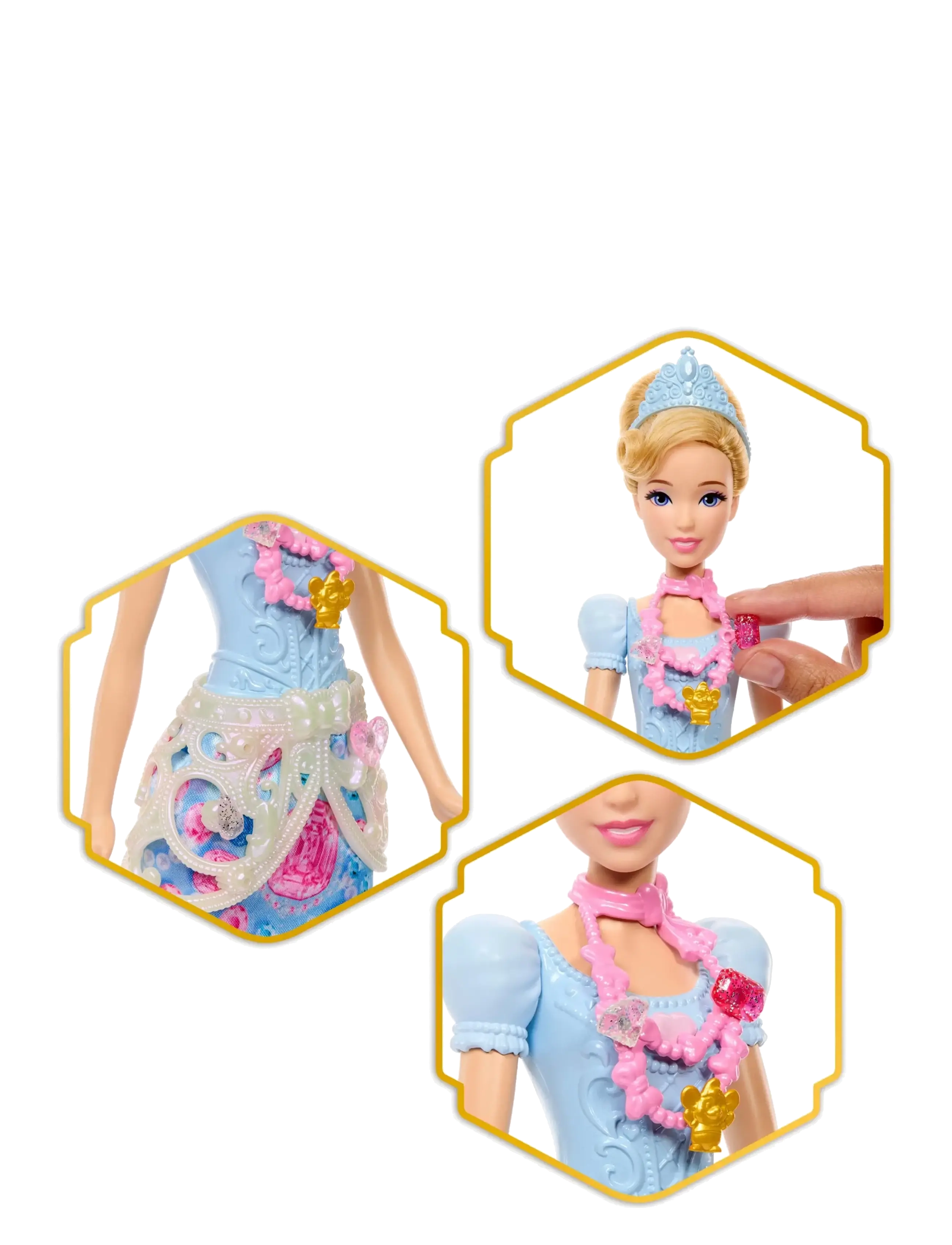 Disney Princess - Disney Princess Jewel Reveal Cinderella Fashion Doll w/ 8 Surprises Including Gem Box & Accessories - puppen - multicolor - 3