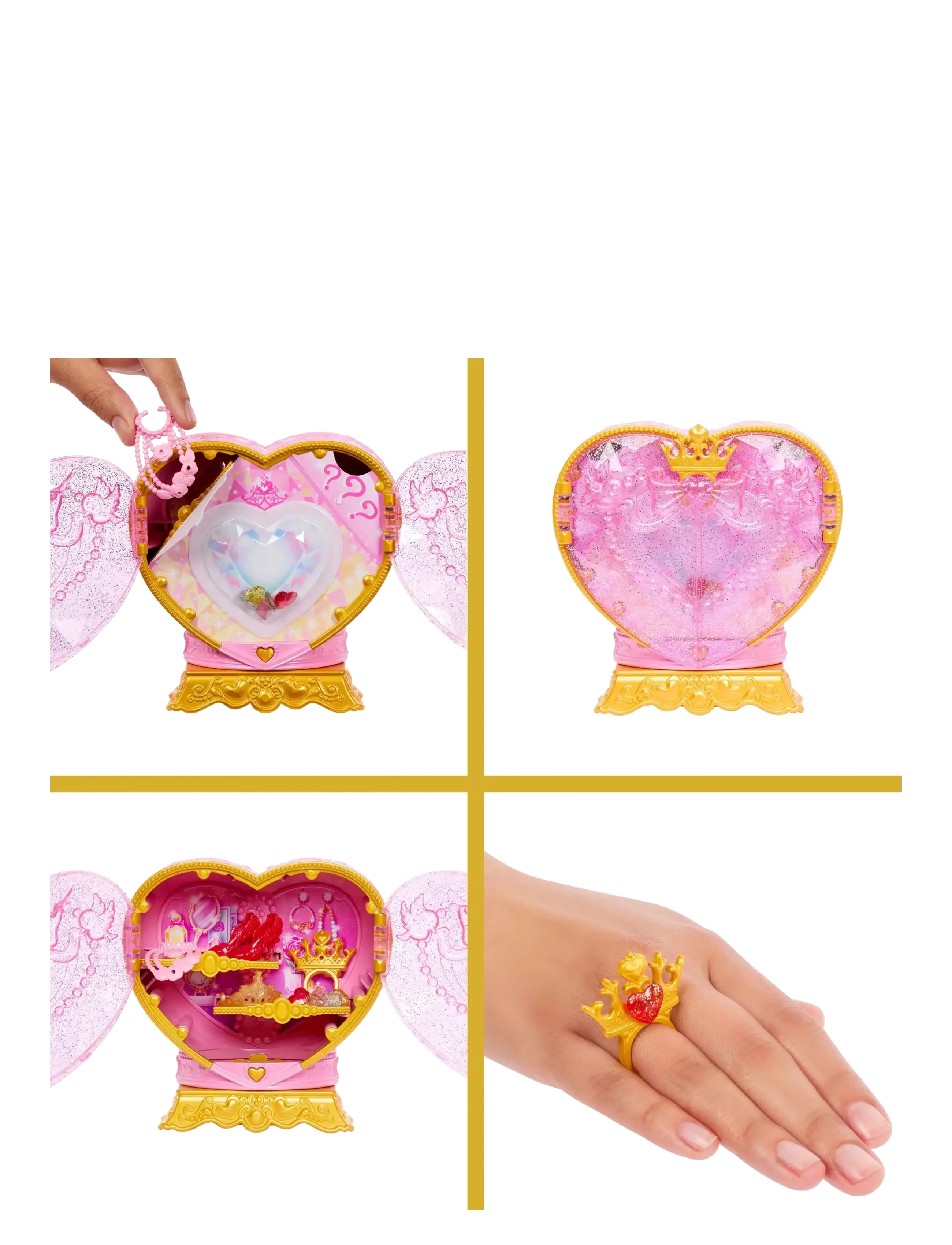 Disney Princess - Disney Princess Jewel Reveal Belle Fashion Doll w/ 8 Surprises Including Gem Box & Accessories - dúkkur - multicolor - 4