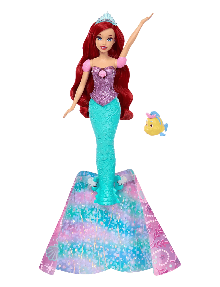 Disney Princess - Disney Princess Ariel Human to Mermaid Transforming Fashion Doll with Flounder & 2 Accessories - film- & märchenfiguren - multicolor - 1