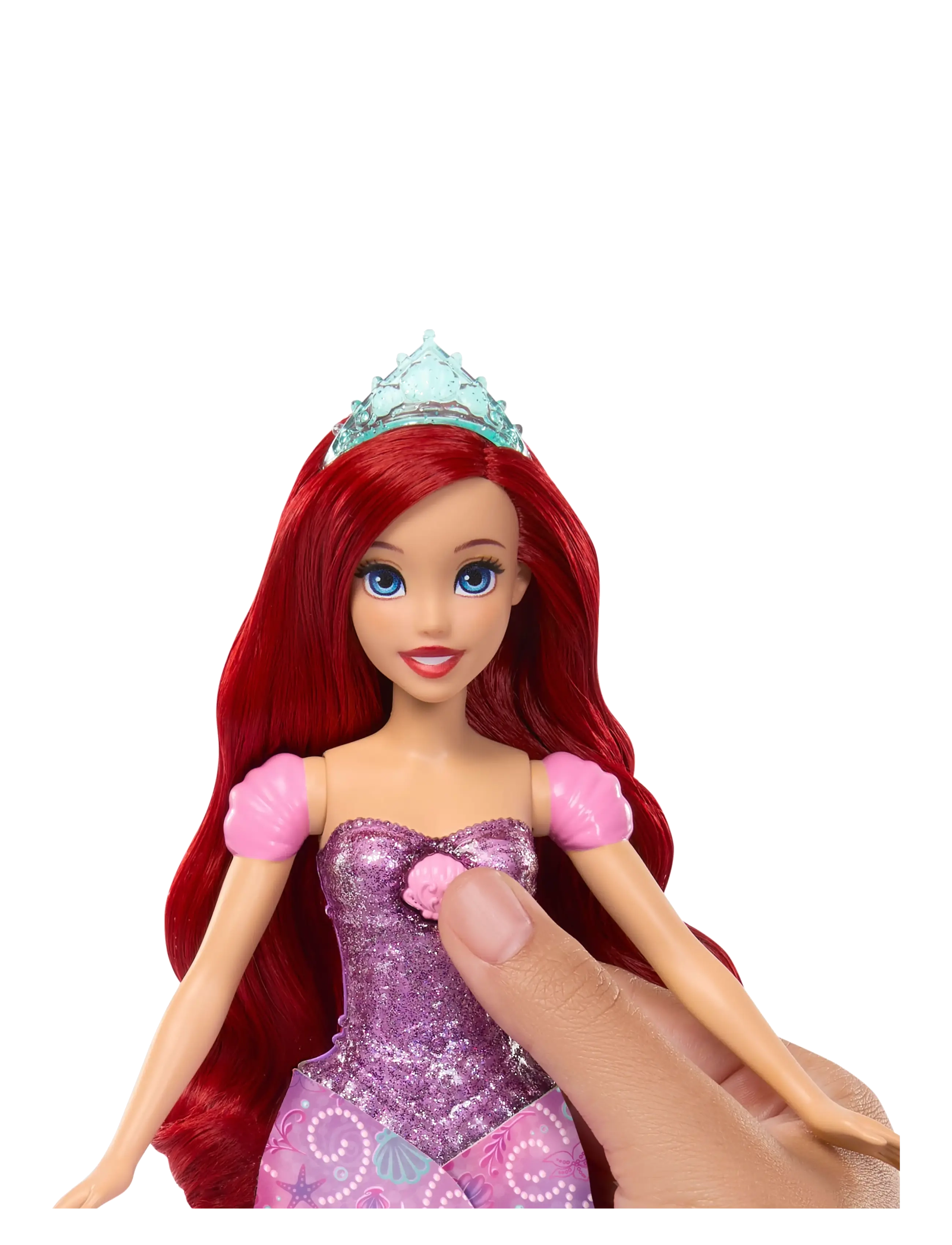 Disney Princess Ariel Human To Mermaid Transforming Fashion Doll With Flounder & 2 Accessories, Børn, Movies & Fairy Tale Characters, Multi/mønstret,