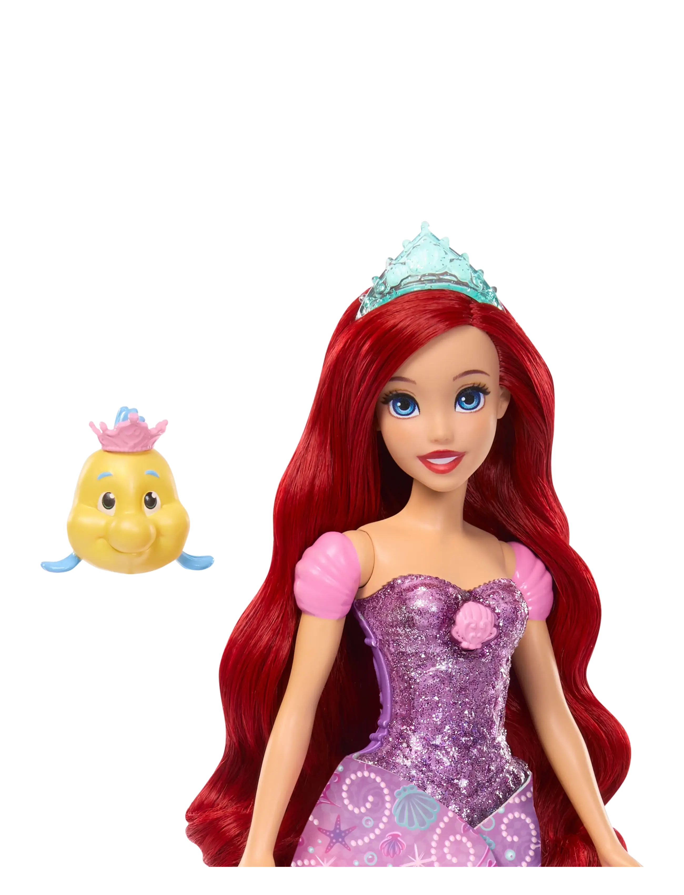 Disney Princess - Disney Princess Ariel Human to Mermaid Transforming Fashion Doll with Flounder & 2 Accessories - film- & märchenfiguren - multicolor - 5