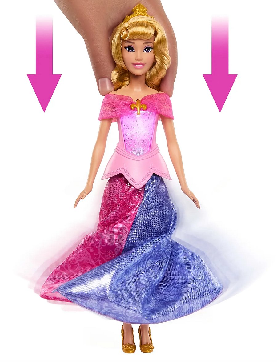 Disney Princess - Disney Princess Pink to Blue Dress Aurora Fashion Doll with Transforming Dress & Lights - puppen - multicolor - 4