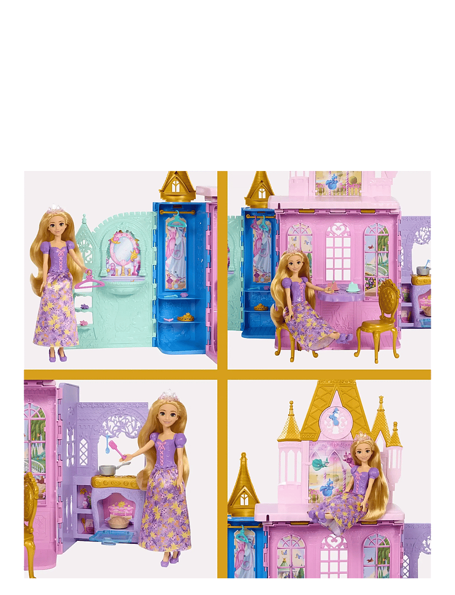 Disney Princess - Disney Princess Rapunzel Doll and Close & Carry Castle Playset with 5 Play Areas & 20 Accessories - multicolor - 2