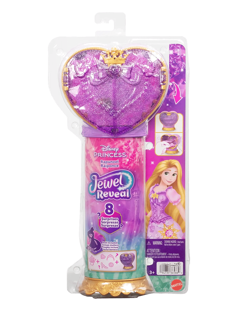 Disney Princess - Disney Princess Jewel Reveal Rapunzel Fashion Doll w/ 8 Surprises Including Gem Box & 10 Accessories - puppen - multicolor - 4