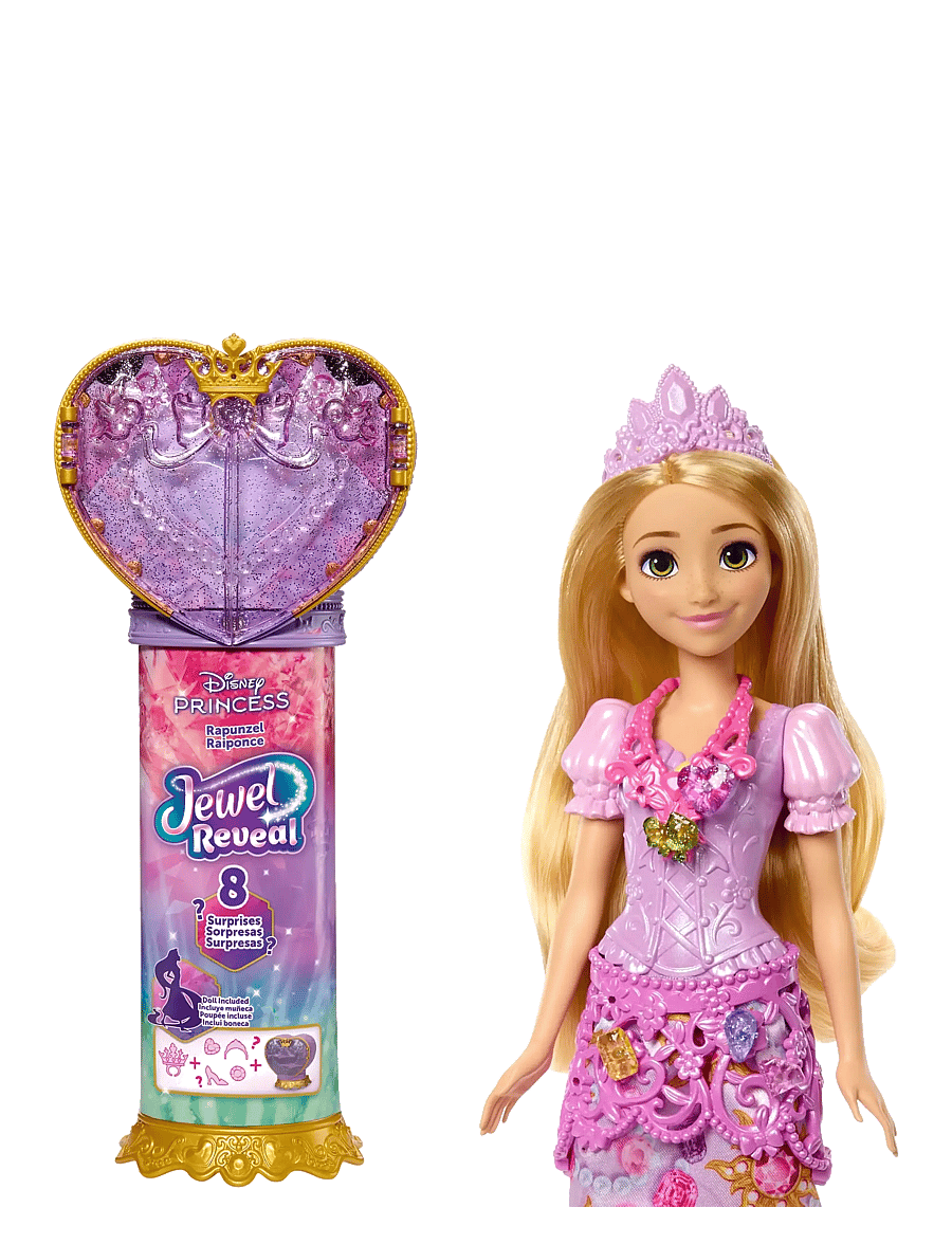 Disney Princess - Disney Princess Jewel Reveal Rapunzel Fashion Doll w/ 8 Surprises Including Gem Box & 10 Accessories - puppen - multicolor - 5