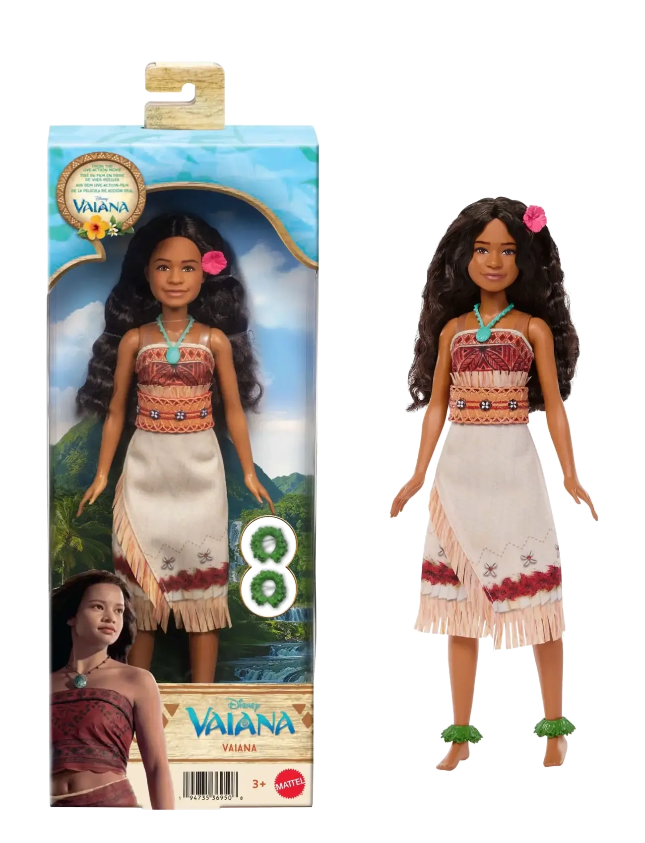 Disney Princess Disney Vaiana Doll with Removable Fashion & 5 Accessories, Inspired by Live Action Movie - Puppen & Zubehör - MULTICOLOR / multi