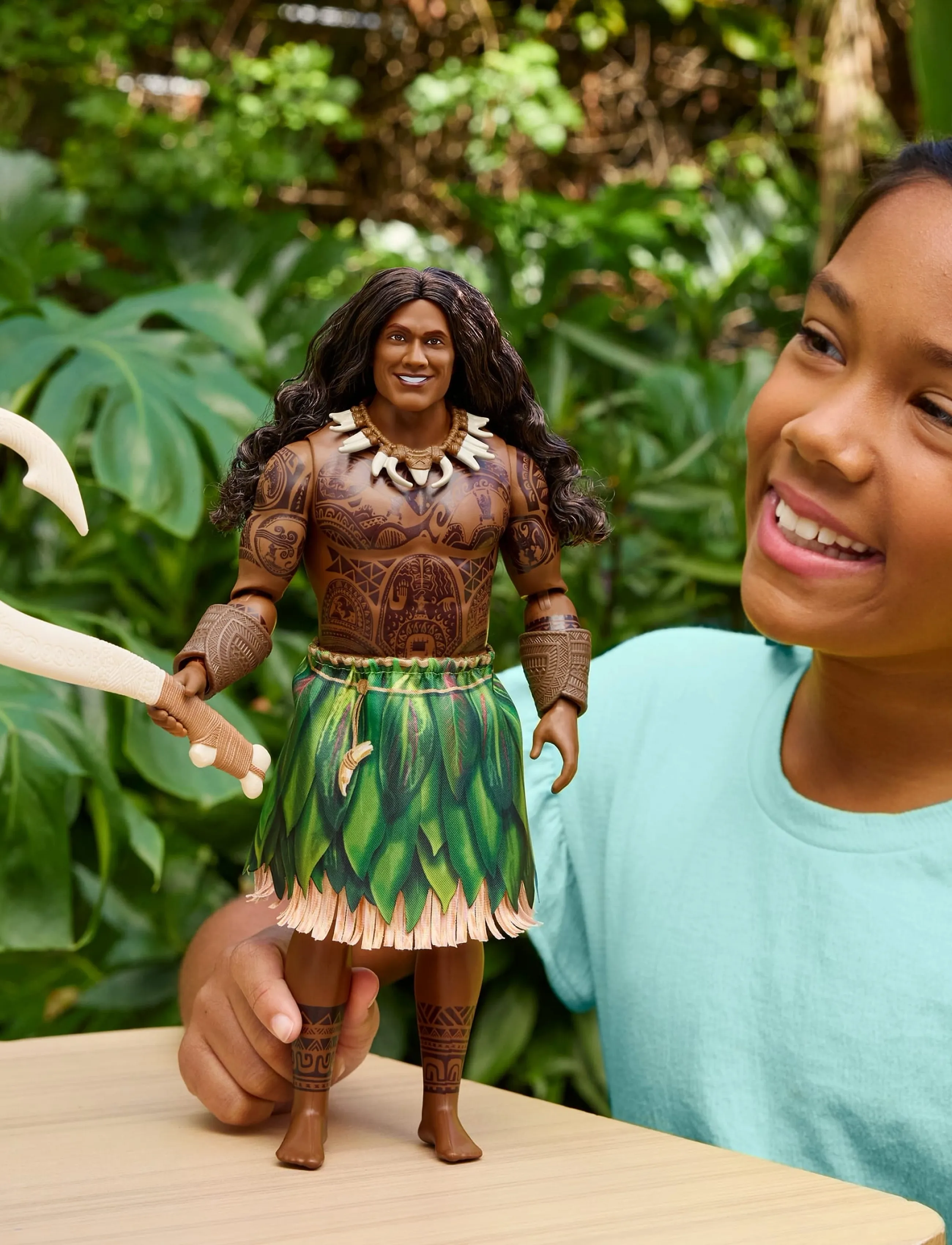 Disney Princess Disney Vaiana Maui Doll With Removable Fashion & 4 Accessories, Inspired By Live Action Movie, Børn, Movies & Fairy Tale Characters, M
