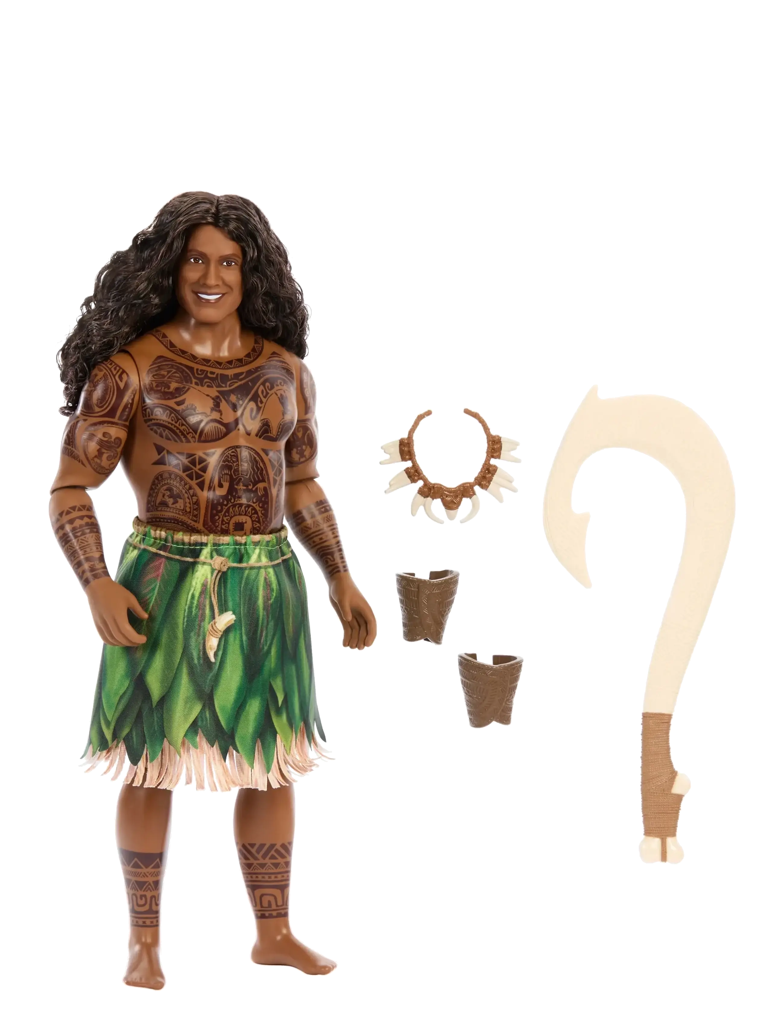 Disney Princess - Disney Vaiana Maui Doll with Removable Fashion & 4 Accessories, Inspired by Live Action Movie - multicolor - 2