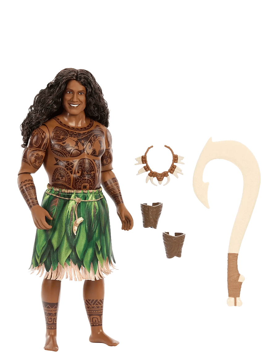 Disney Princess - Disney Vaiana Maui Doll with Removable Fashion & 4 Accessories, Inspired by Live Action Movie - multicolor - 2