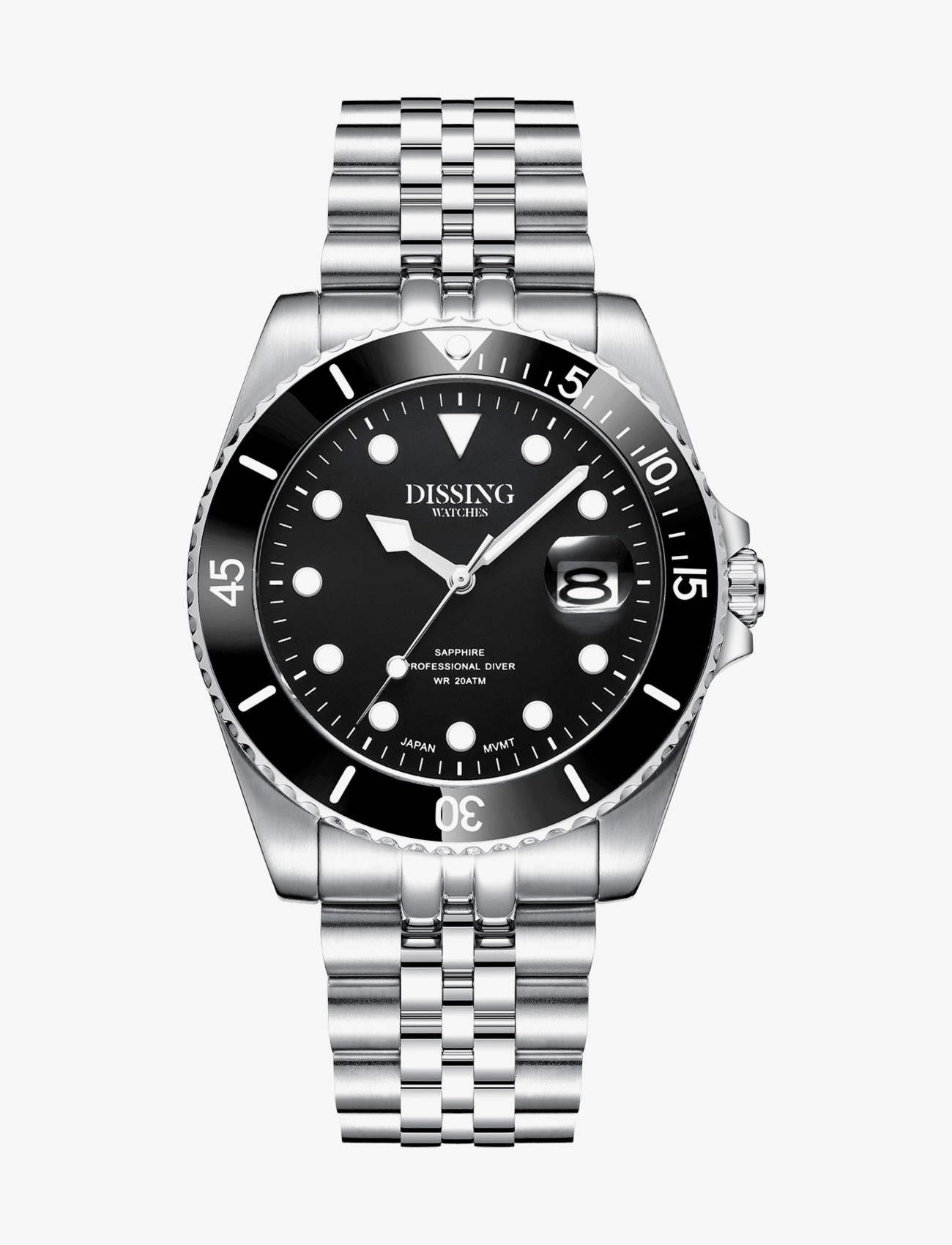 Dissing Diver, 43 mm, Watches, Silber - Analog Männerswear