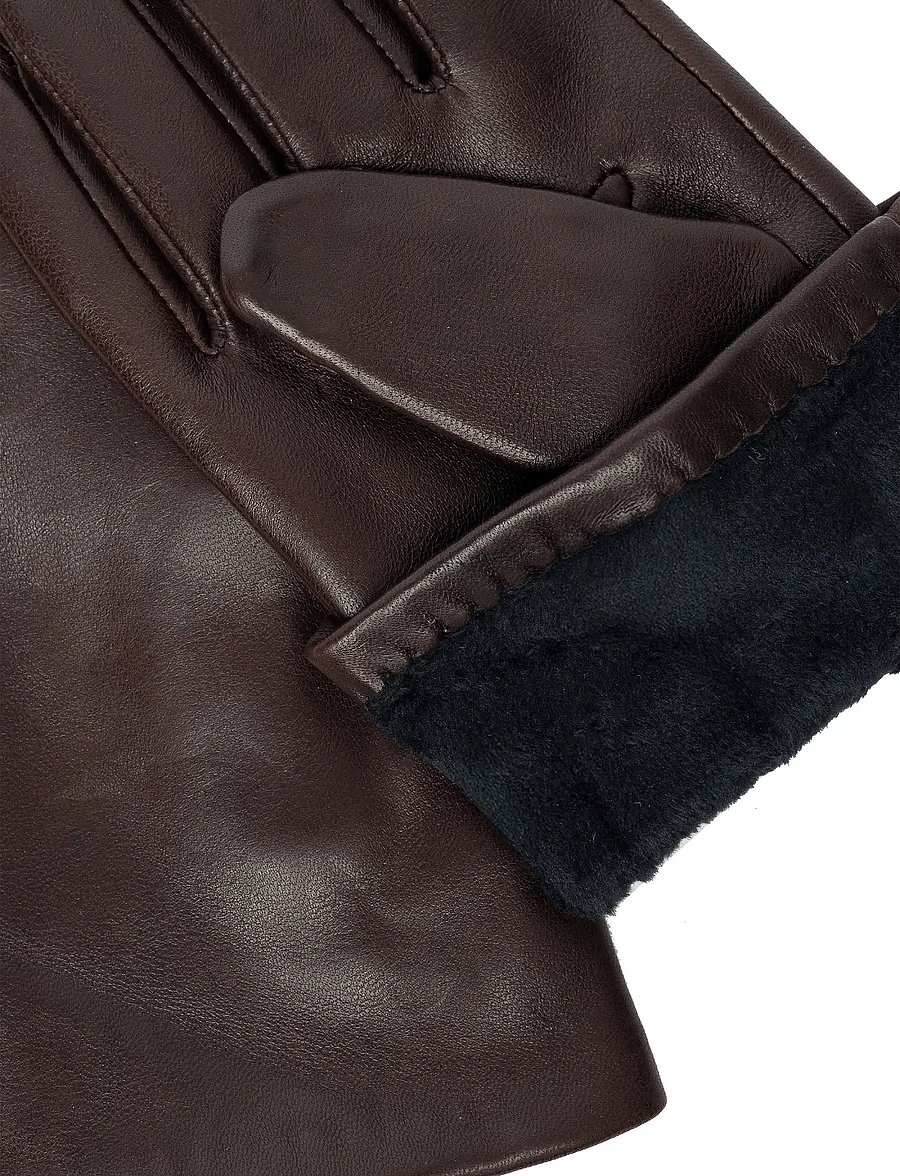 RE:DESIGNED EST 2003 - Stacey Plain - leather gloves - dark brown - 3
