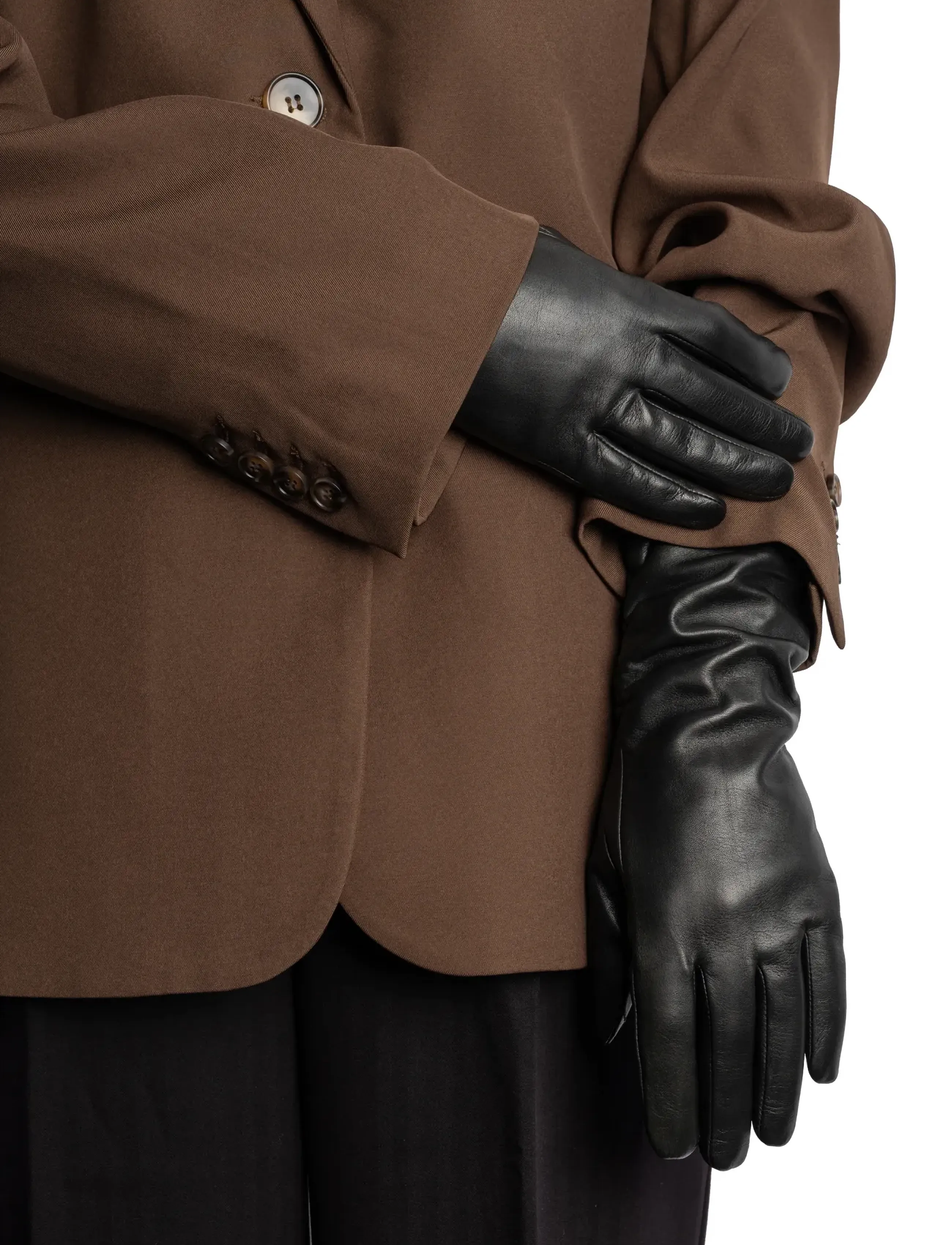 RE:DESIGNED EST 2003 - Anvi Wool - leather gloves - black - 0