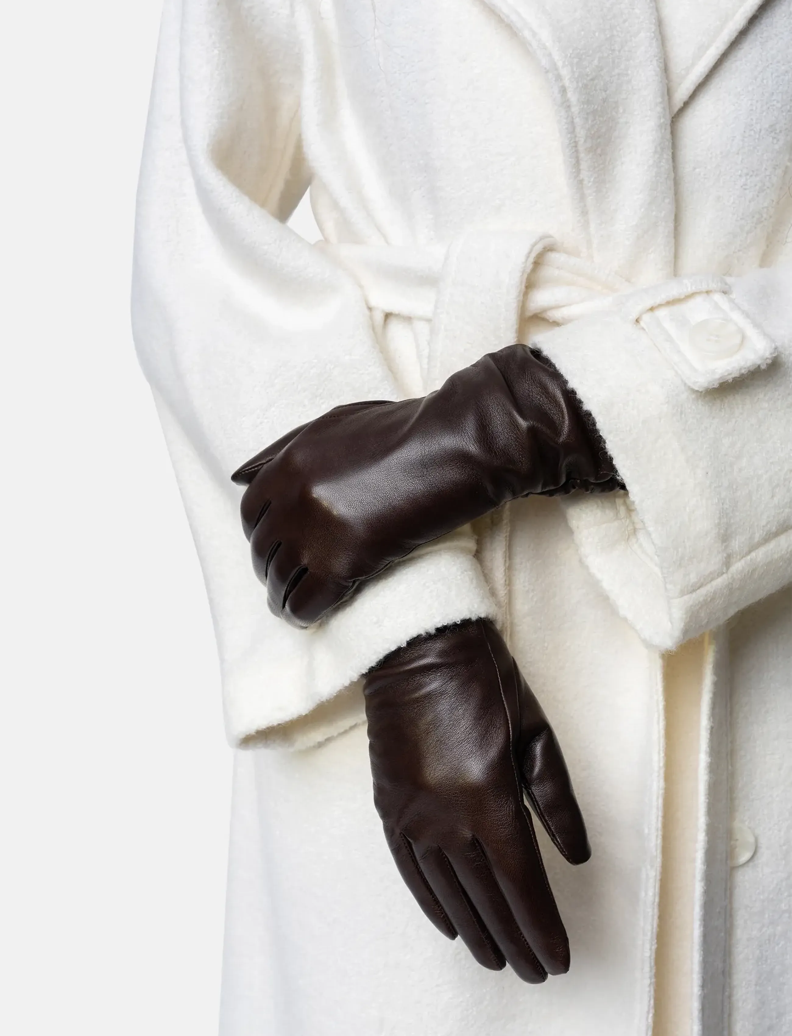 RE:DESIGNED EST 2003 - Anvi Wool - nahast kindad - warm brown - 0